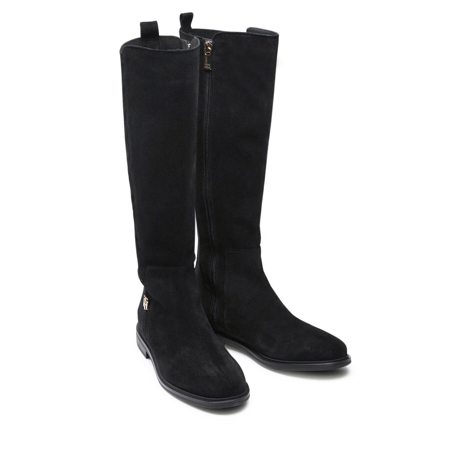 Tommy Hilfiger Kozačky ve vojenském stylu Essentials Longboot FW0FW05992 Černá - Pepit.cz