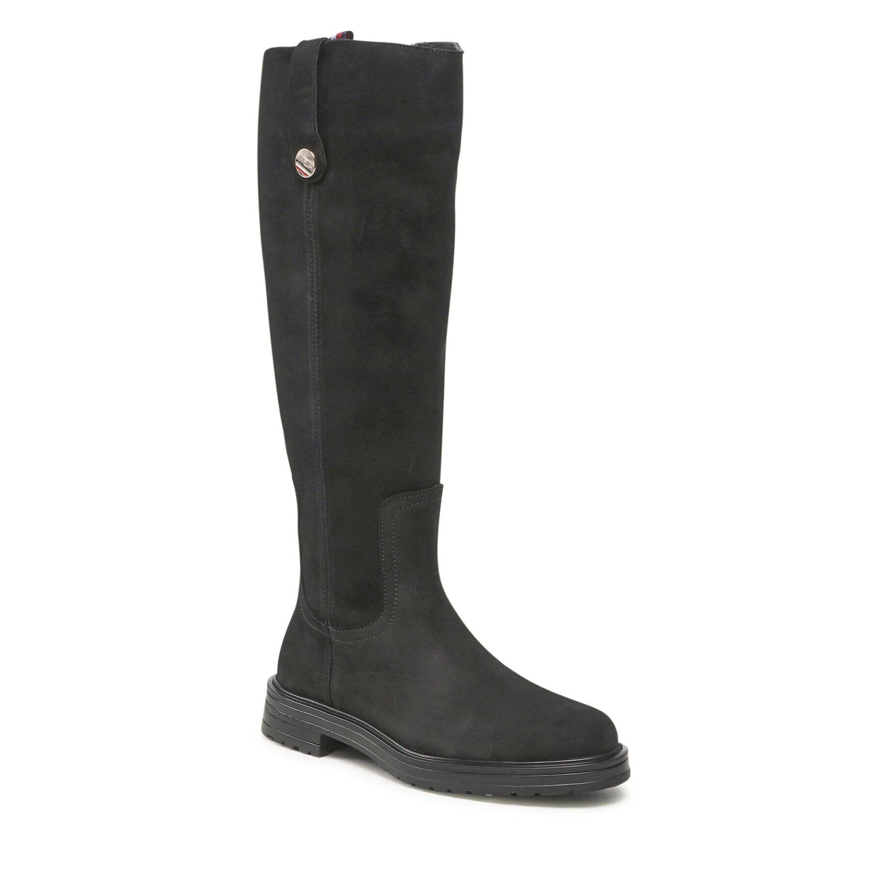 Tommy Hilfiger Kozačky ve vojenském stylu Th Coin Longboot FW0FW07049 Černá - Pepit.cz