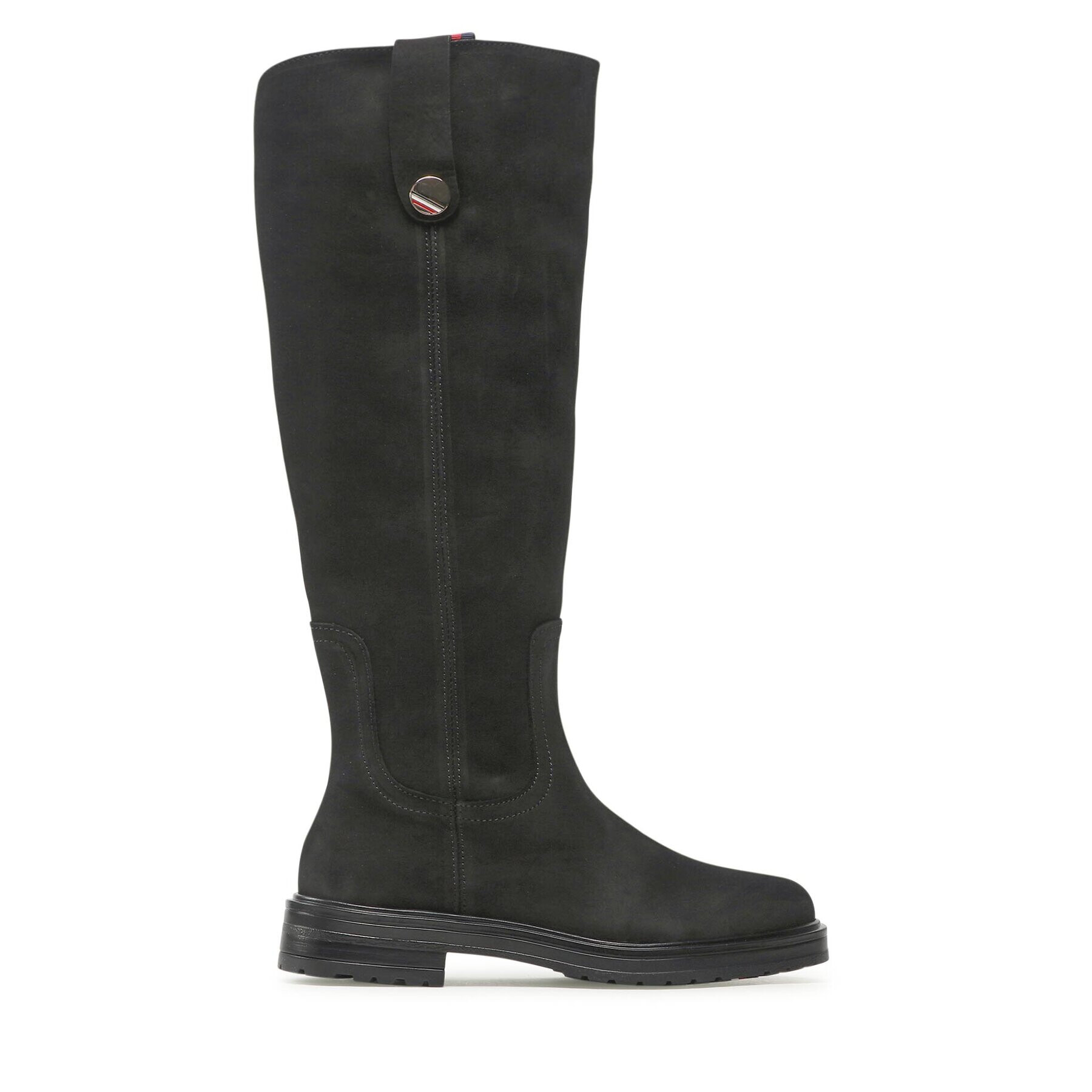 Tommy Hilfiger Kozačky ve vojenském stylu Th Coin Longboot FW0FW07049 Černá - Pepit.cz