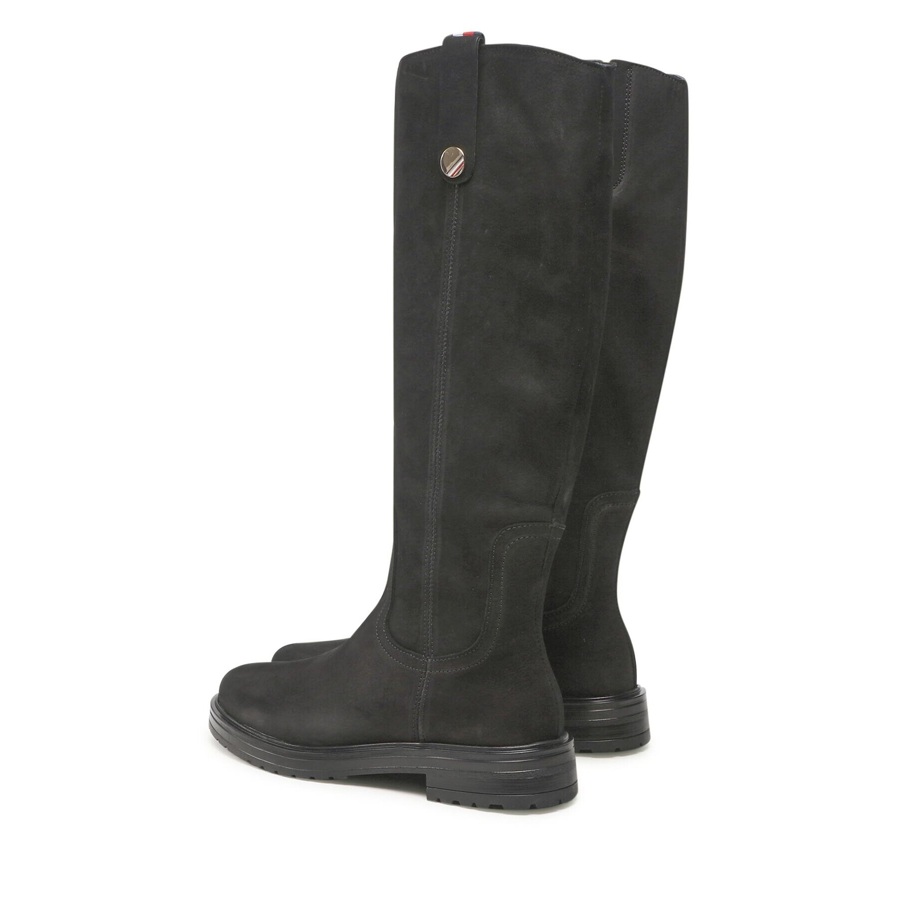 Tommy Hilfiger Kozačky ve vojenském stylu Th Coin Longboot FW0FW07049 Černá - Pepit.cz