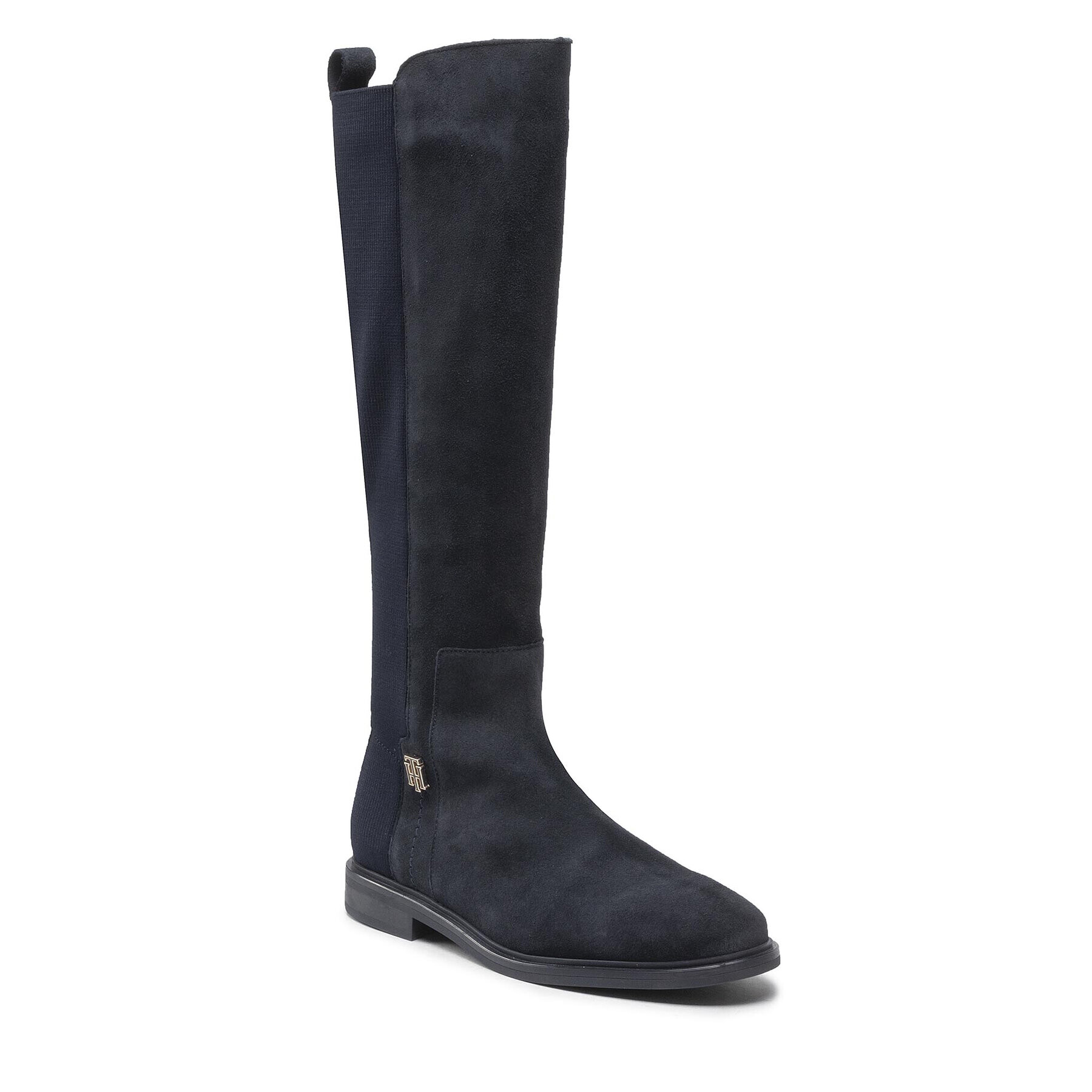 Tommy Hilfiger Kozačky ve vojenském stylu Th Essentials Longboot FW0FW07050 Tmavomodrá - Pepit.cz