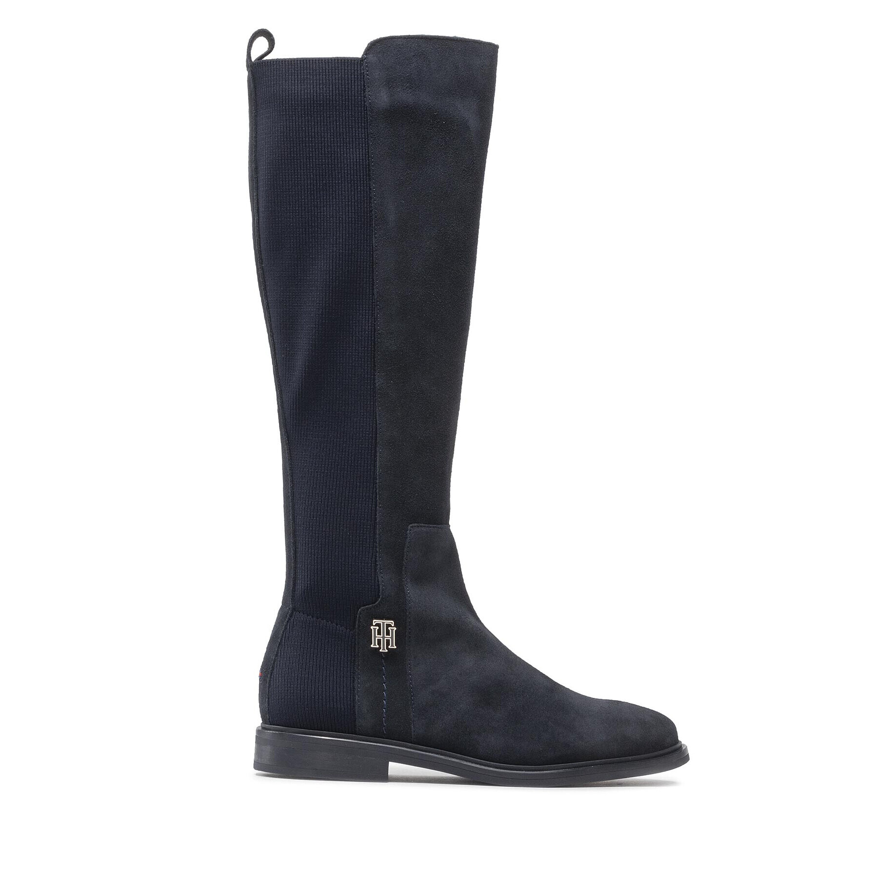 Tommy Hilfiger Kozačky ve vojenském stylu Th Essentials Longboot FW0FW07050 Tmavomodrá - Pepit.cz