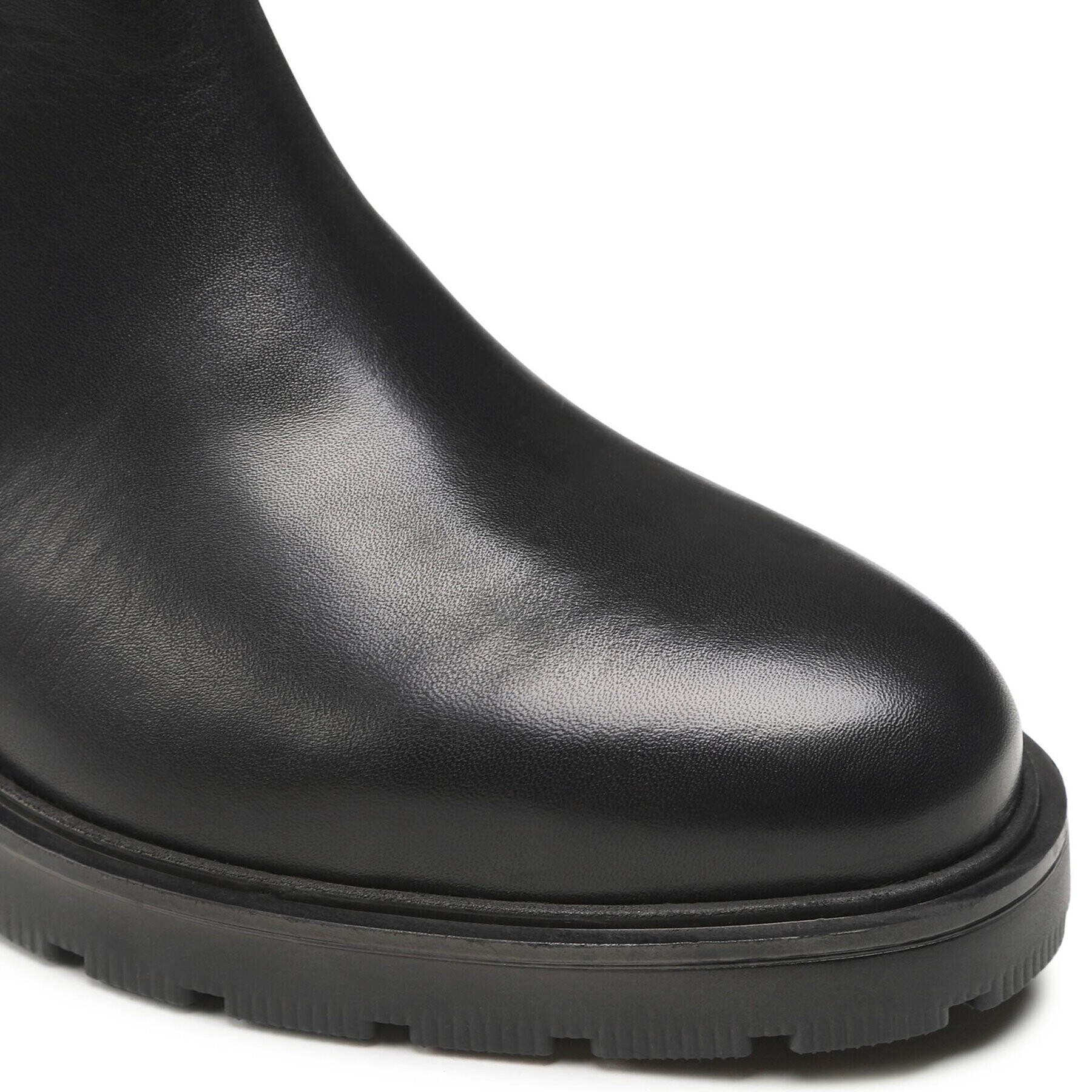 Tommy Hilfiger Kozačky ve vojenském stylu Twist Flat Longboot FW0FW07057 Černá - Pepit.cz