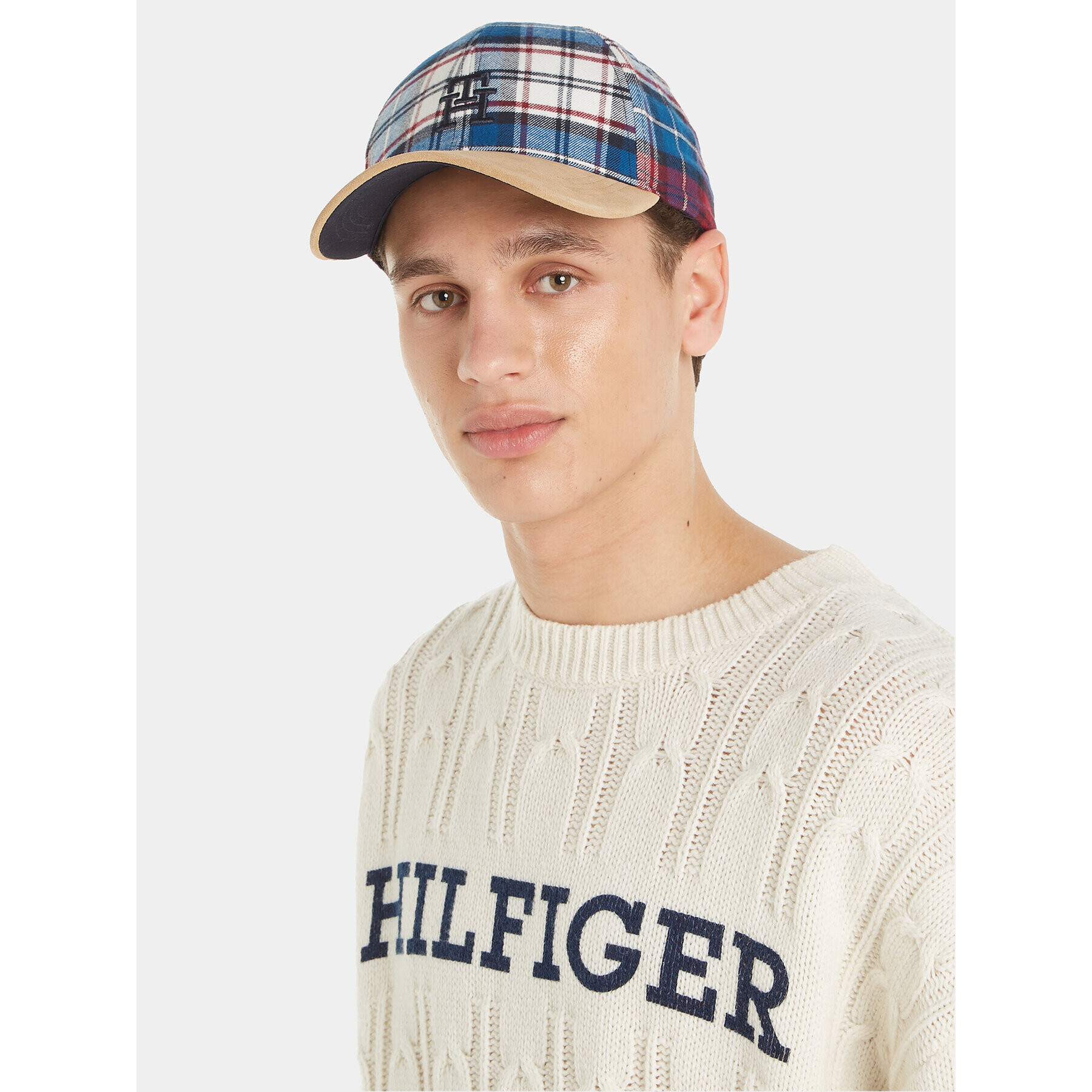 Tommy Hilfiger Kšiltovka Th Monogram Tartan Cap AM0AM11991 Modrá - Pepit.cz