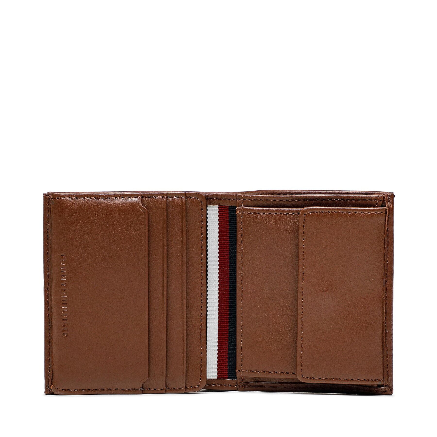 Tommy Hilfiger Malá pánská peněženka Th Premium Leather Trifold AM0AM10992 Hnědá - Pepit.cz