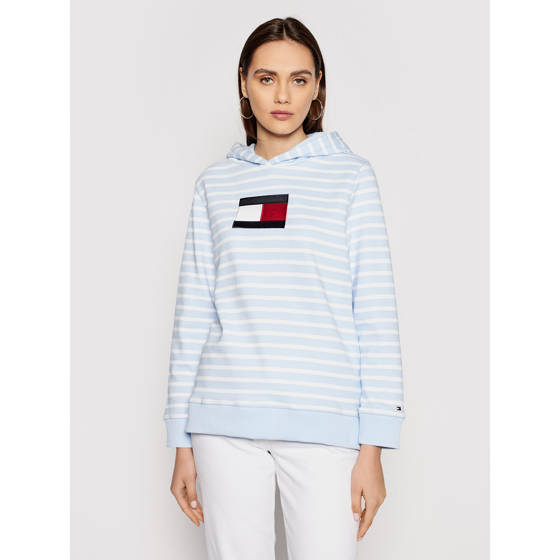 Tommy Hilfiger Mikina Abo Flag WW0WW32440 Modrá Regular Fit - Pepit.cz