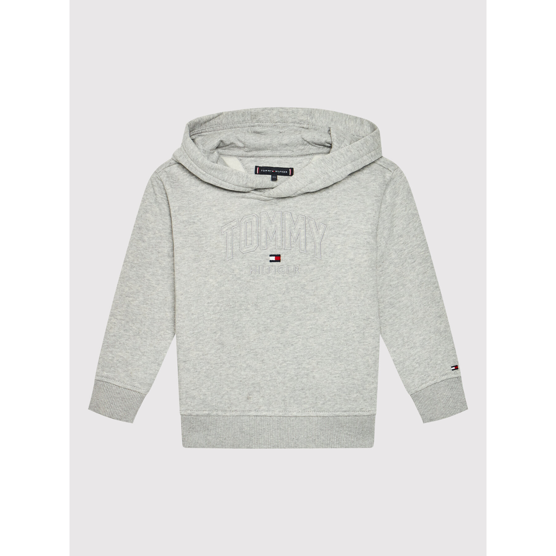 Tommy Hilfiger Mikina Applique Logo Hoodie KB0KB06904 M Šedá Regular Fit - Pepit.cz