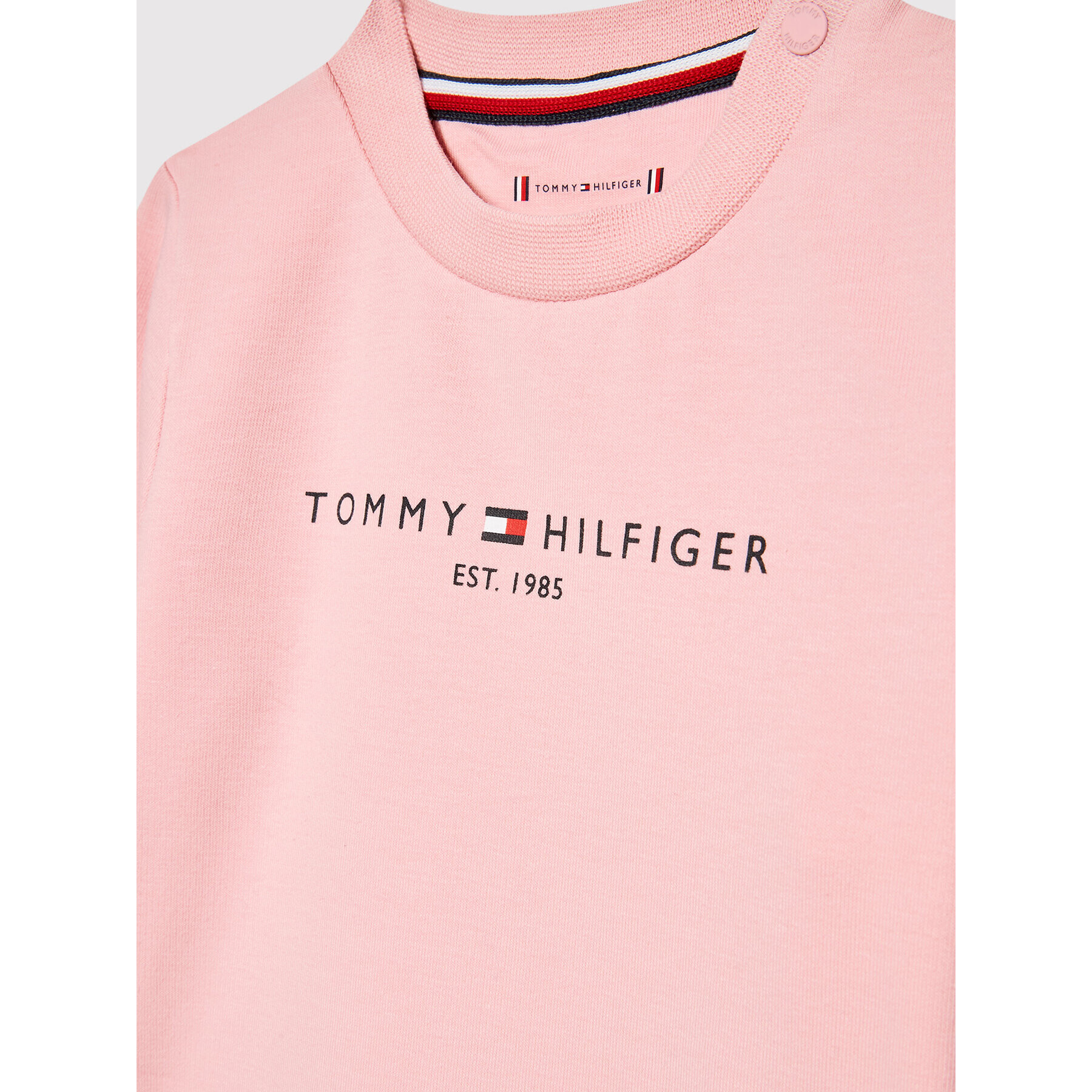 Tommy Hilfiger Mikina Baby Essential KN0KN01279 Růžová Regular Fit - Pepit.cz