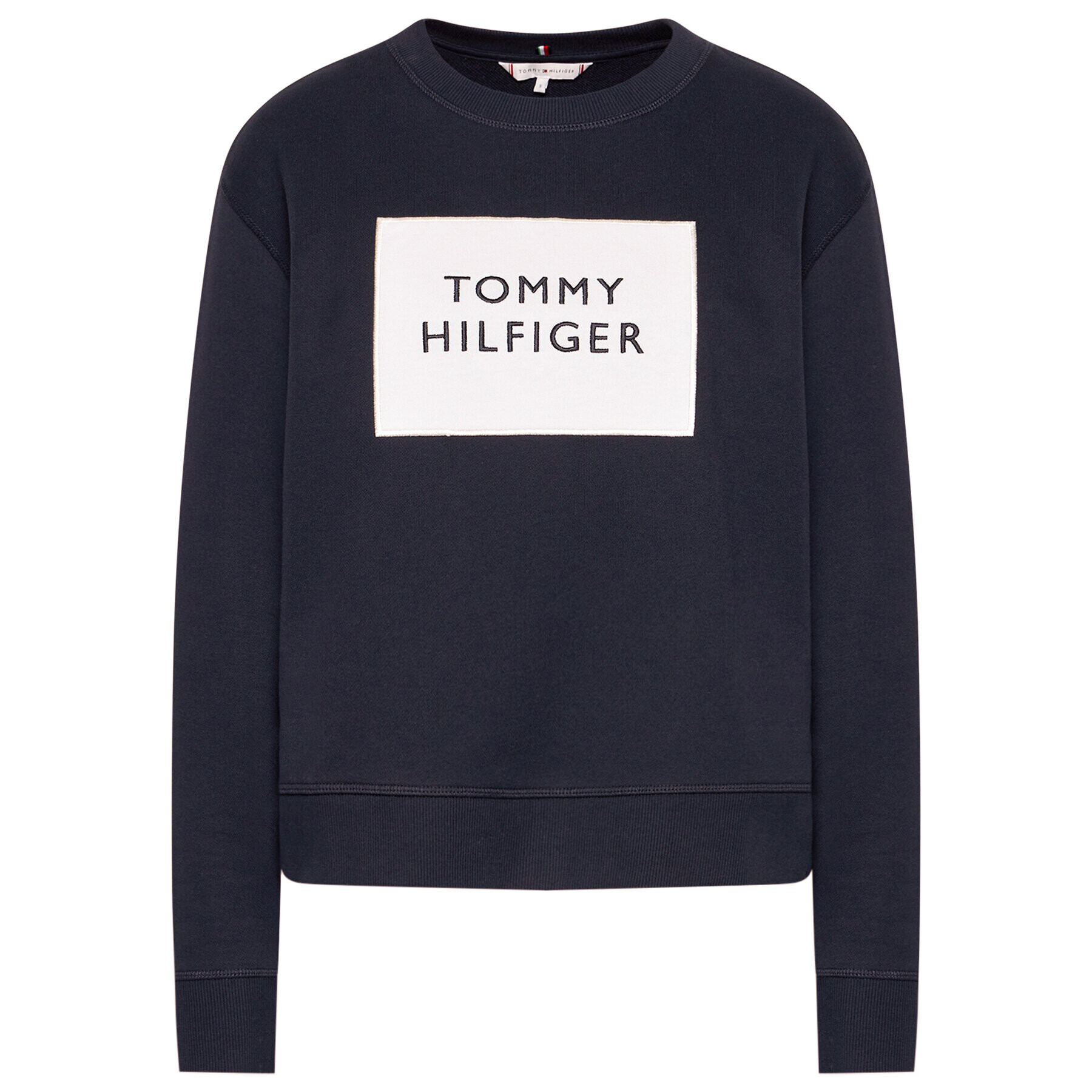 Tommy Hilfiger Mikina Box WW0WW30391 Tmavomodrá Relaxed Fit - Pepit.cz