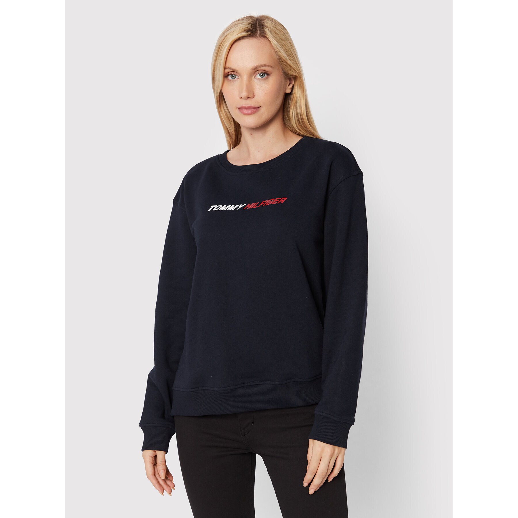 Tommy Hilfiger Mikina Branded S10S101369 Tmavomodrá Relaxed Fit - Pepit.cz