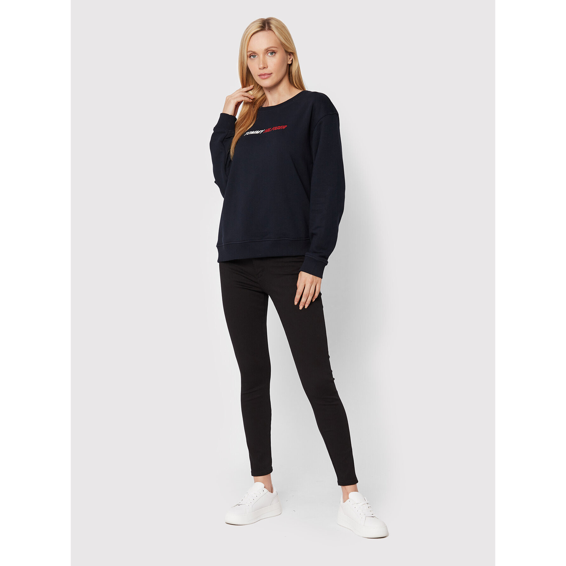 Tommy Hilfiger Mikina Branded S10S101369 Tmavomodrá Relaxed Fit - Pepit.cz