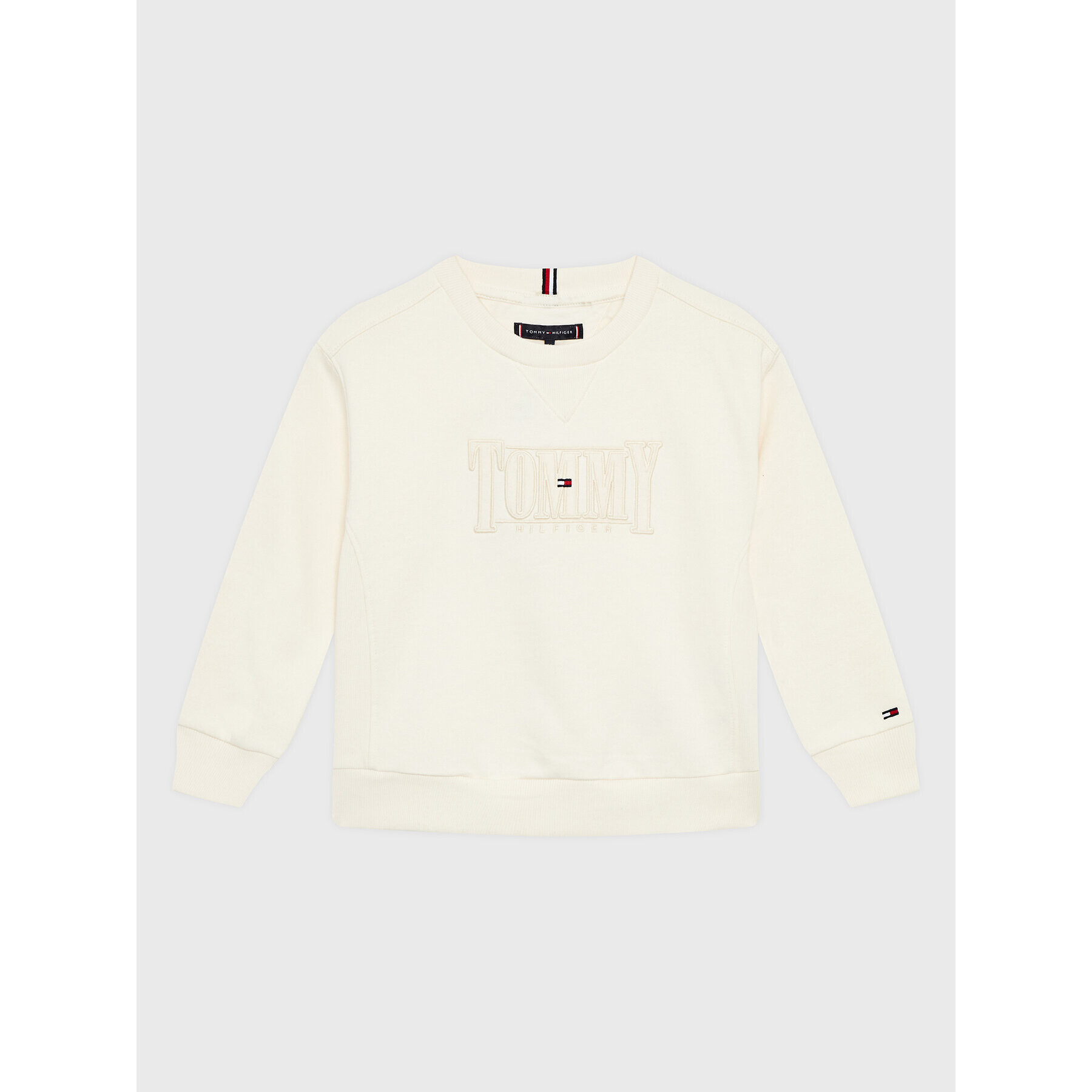 Tommy Hilfiger Mikina Card Applique KB0KB07776 Béžová Regular Fit - Pepit.cz