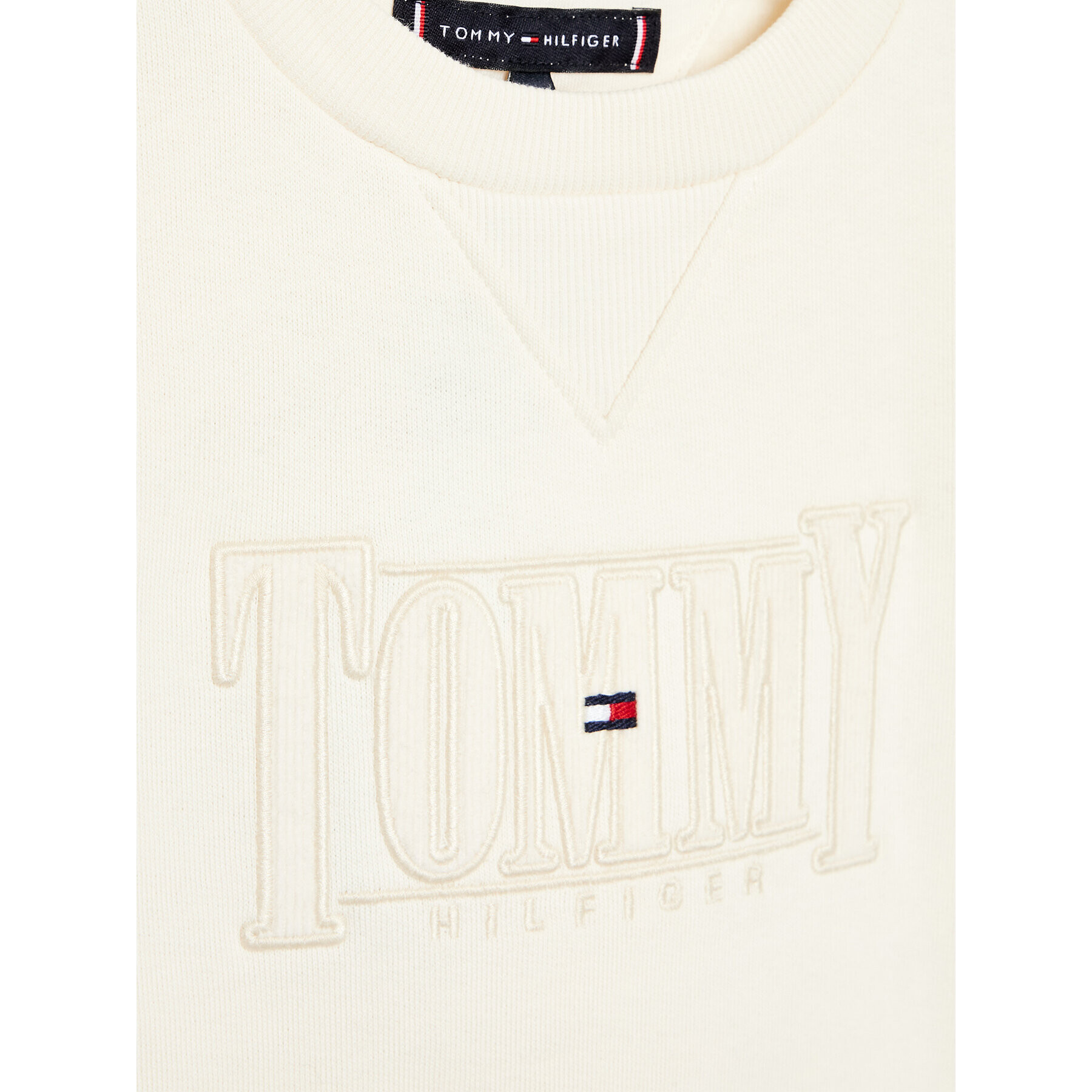 Tommy Hilfiger Mikina Card Applique KB0KB07776 Béžová Regular Fit - Pepit.cz