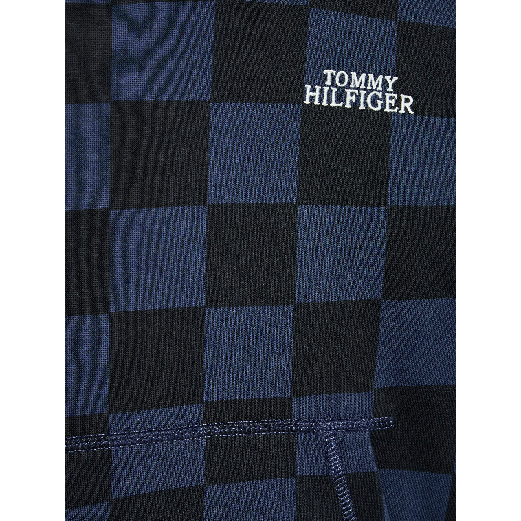 Tommy Hilfiger Mikina Checker Board KB0KB07777 D Tmavomodrá Regular Fit - Pepit.cz