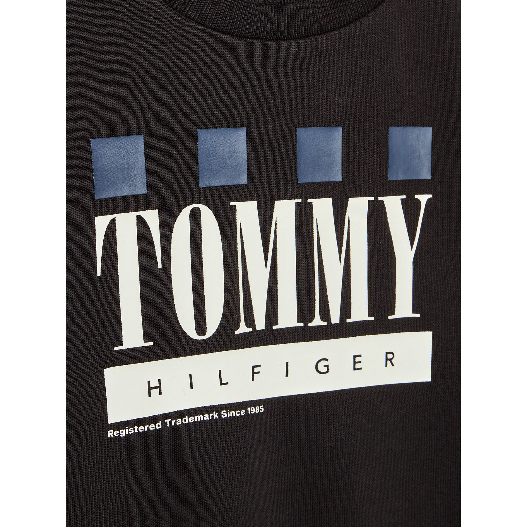 Tommy Hilfiger Mikina Checker Board KB0KB07779 D Černá Regular Fit - Pepit.cz