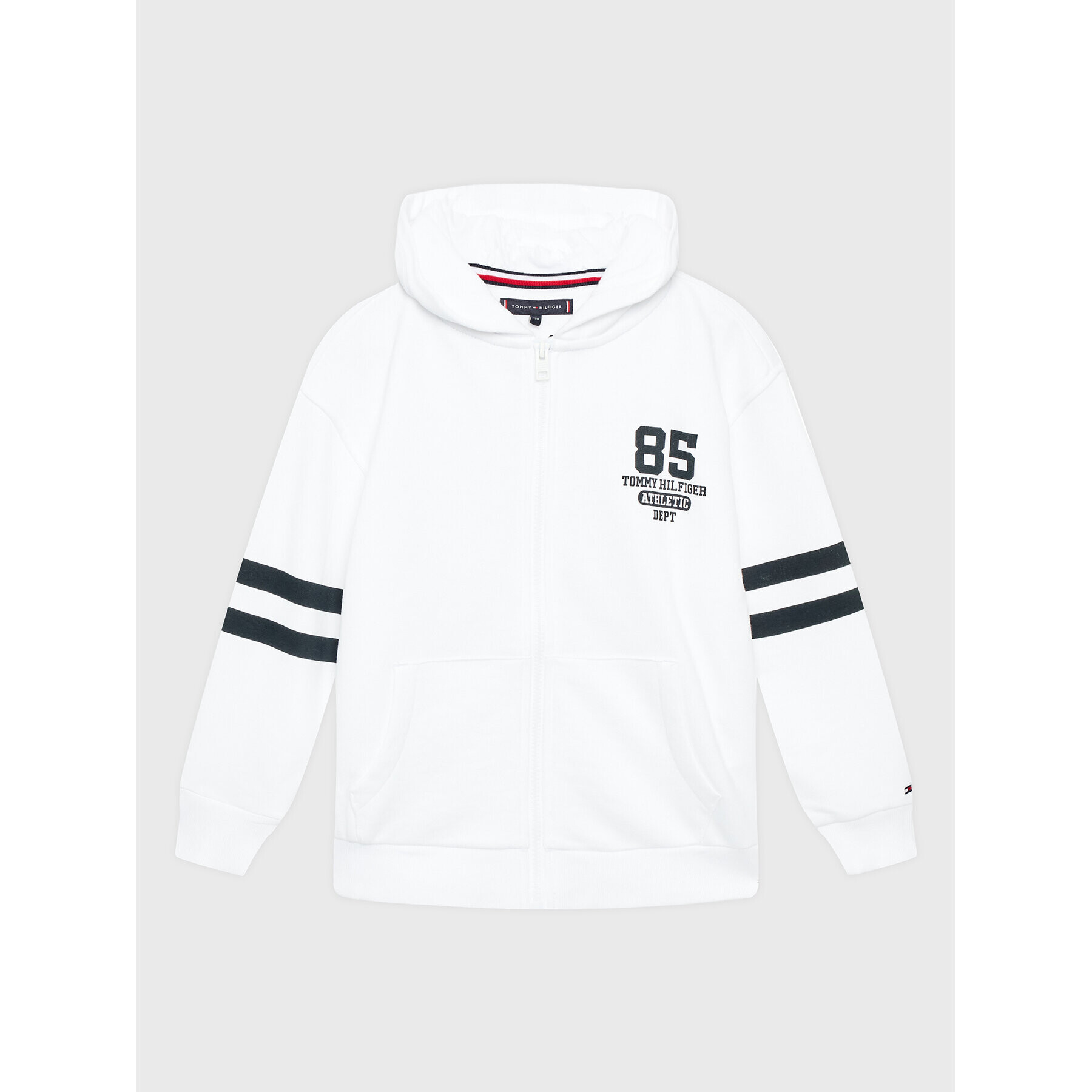 Tommy Hilfiger Mikina Collegiate KB0KB07962 D Bílá Regular Fit - Pepit.cz