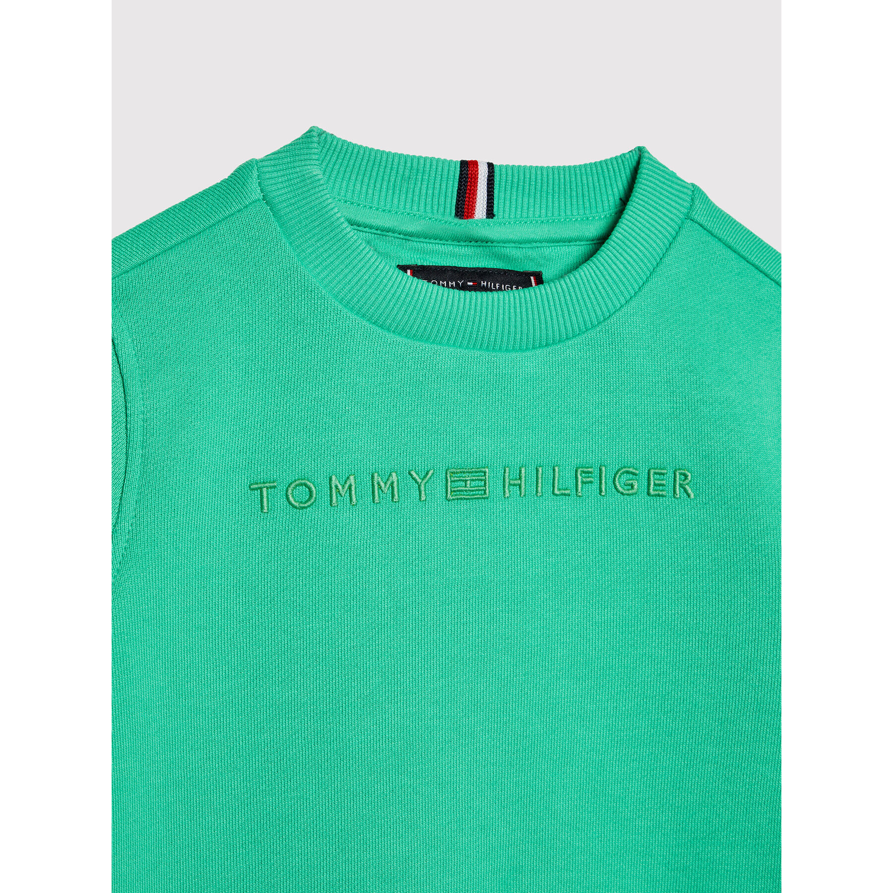 Tommy Hilfiger Mikina Consious Logo KB0KB07025 D Zelená Regular Fit - Pepit.cz