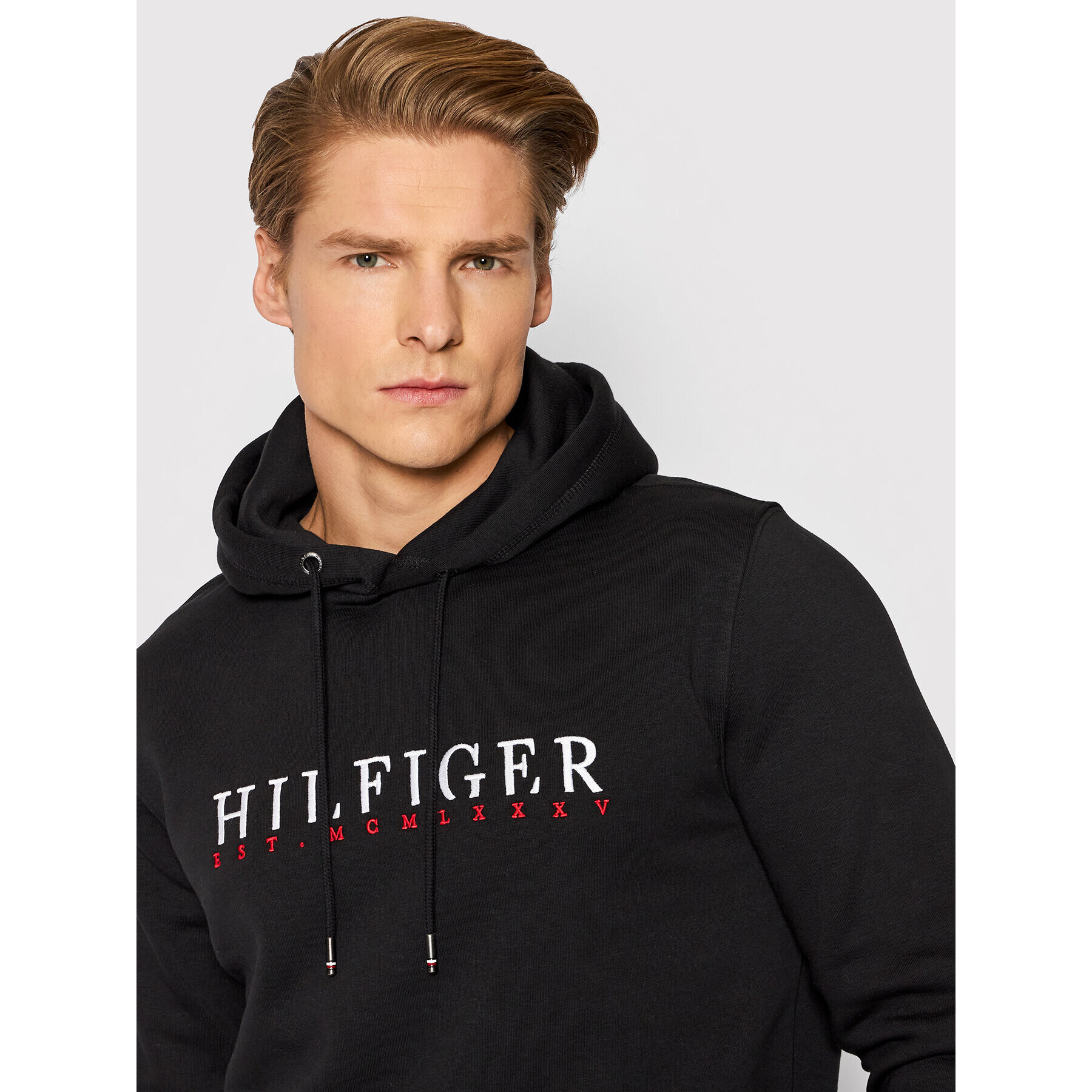 Tommy Hilfiger Mikina Corp Graphic MW0MW22204 Černá Regular Fit - Pepit.cz