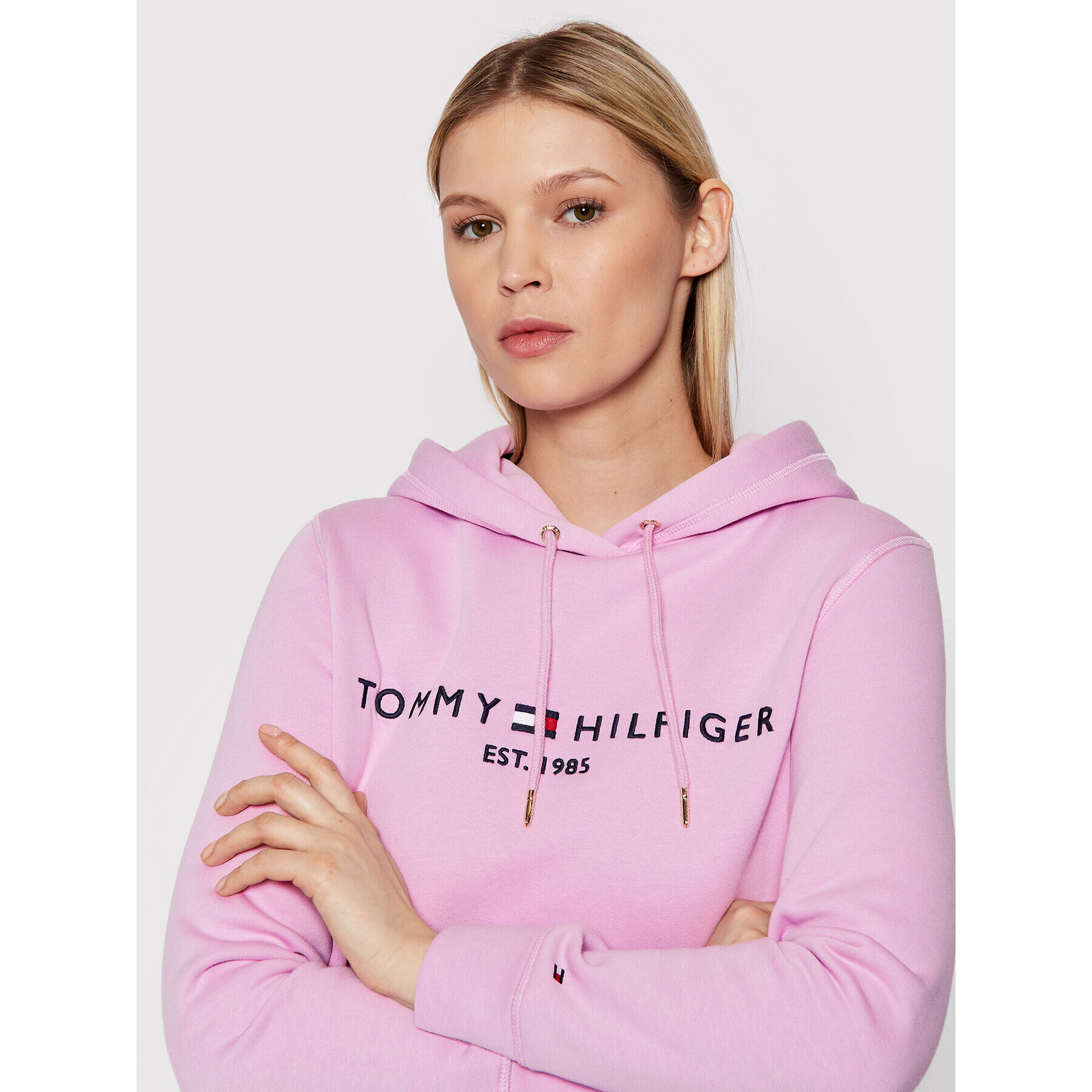 Tommy Hilfiger Mikina Ess WW0WW26410 Růžová Regular Fit - Pepit.cz