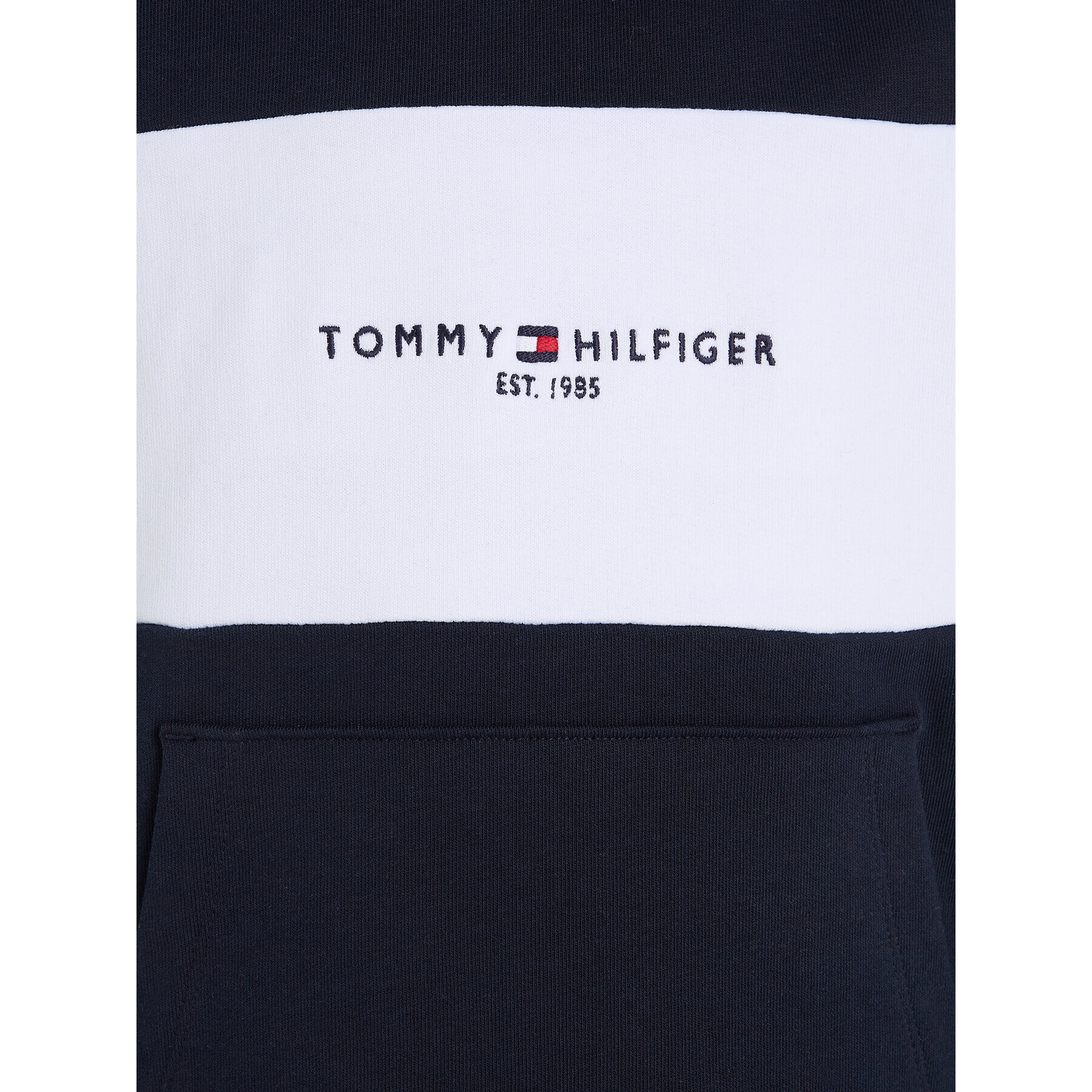 Tommy Hilfiger Mikina Essential Colorblock KB0KB08385 M Tmavomodrá Regular Fit - Pepit.cz