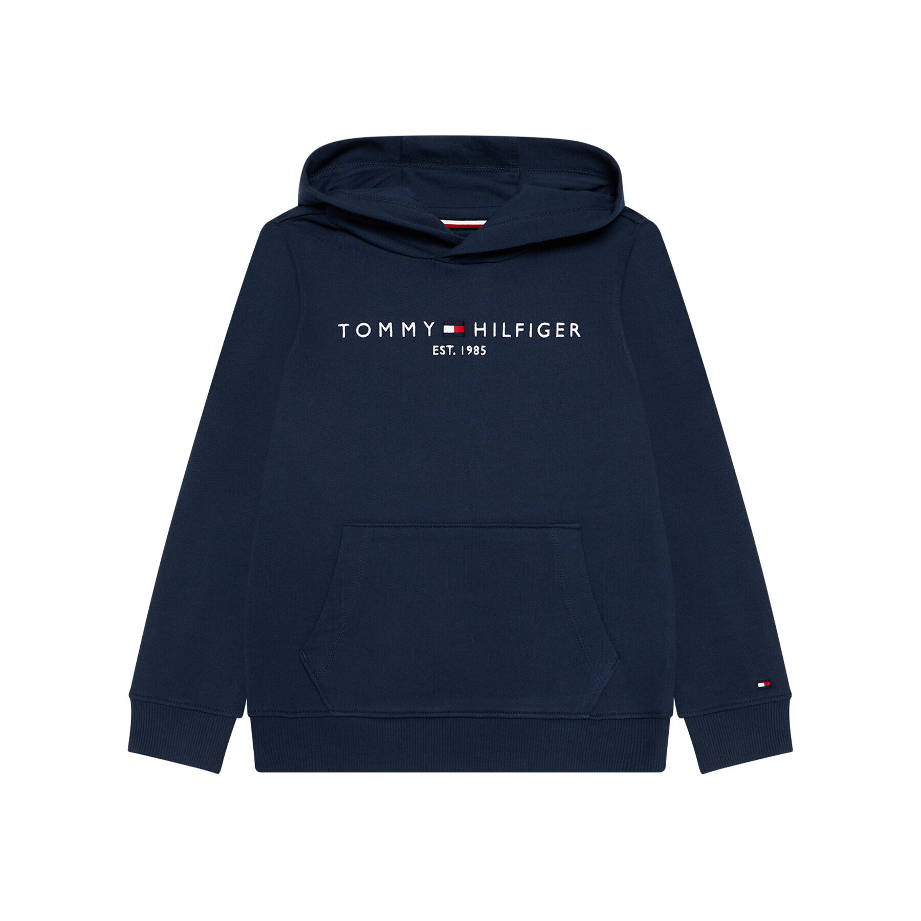 Tommy Hilfiger Mikina Essential Hoodie KS0KS00213 Tmavomodrá Regular Fit - Pepit.cz