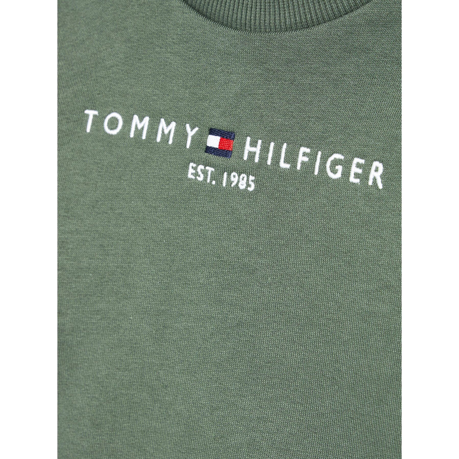 Tommy Hilfiger Mikina Essential KS0KS00204 M Zelená Regular Fit - Pepit.cz