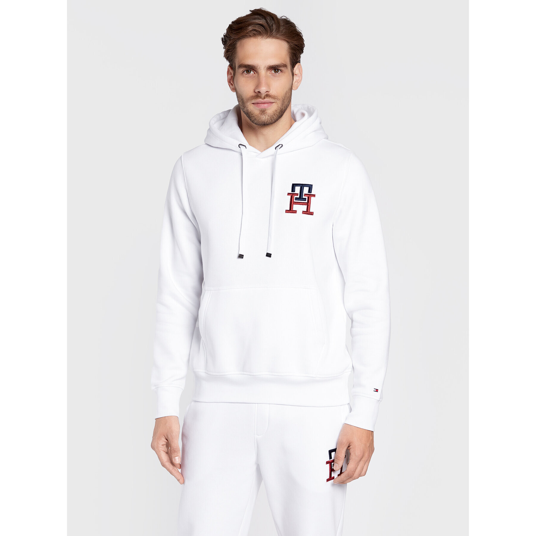 Tommy Hilfiger Mikina Essential Monogram MW0MW28677 Bílá Regular Fit - Pepit.cz