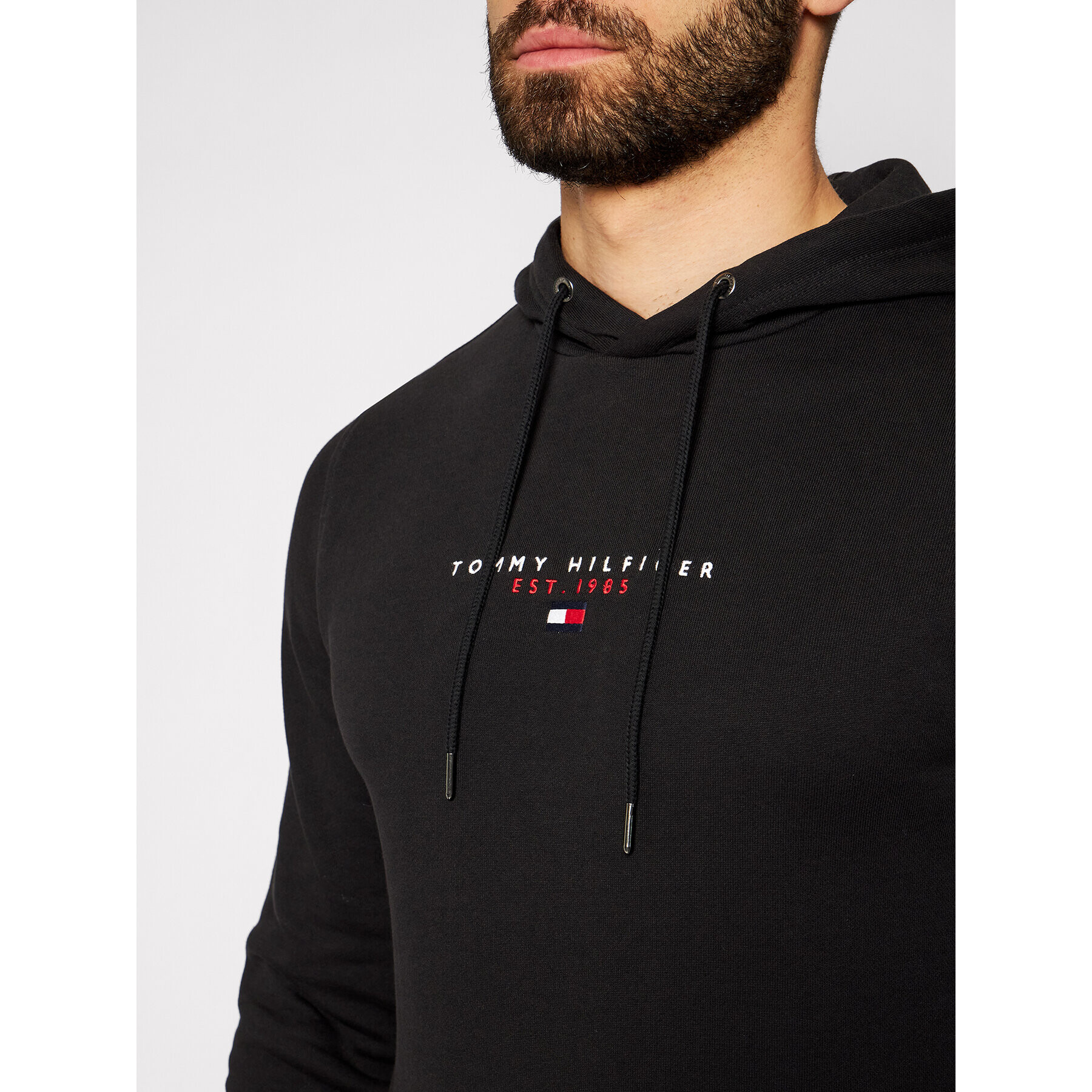 Tommy Hilfiger Mikina Essential MW0MW17382 Černá Regular Fit - Pepit.cz