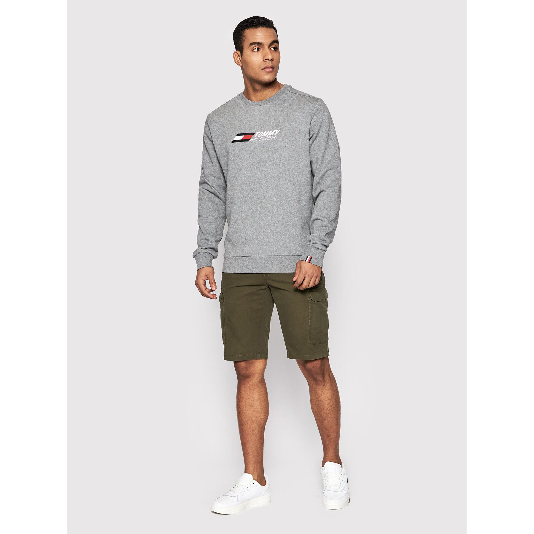 Tommy Hilfiger Mikina Essentials MW0MW22744 Šedá Regular Fit - Pepit.cz