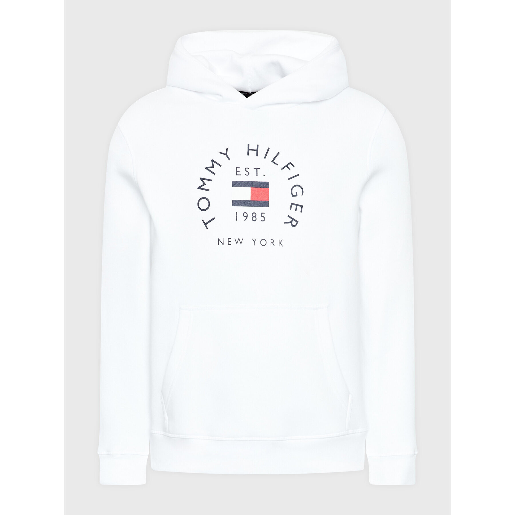 Tommy Hilfiger Mikina Flag Arch MW0MW27842 Bílá Regular Fit - Pepit.cz