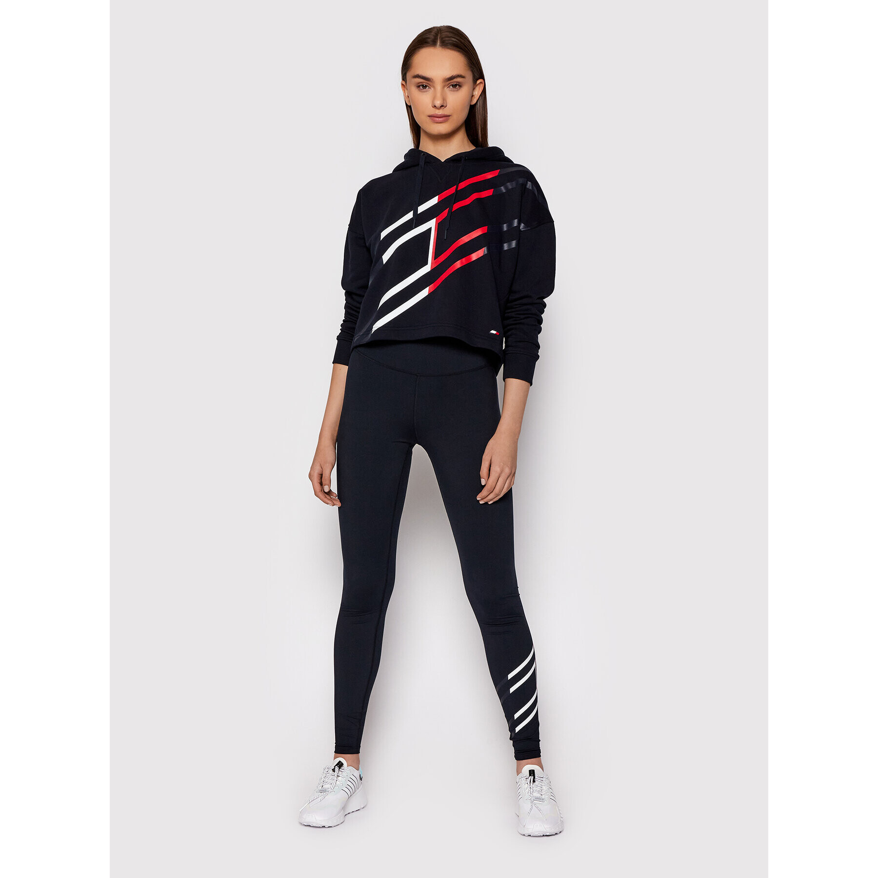 Tommy Hilfiger Mikina Flag Graphic S10S101161 Tmavomodrá Relaxed Fit - Pepit.cz