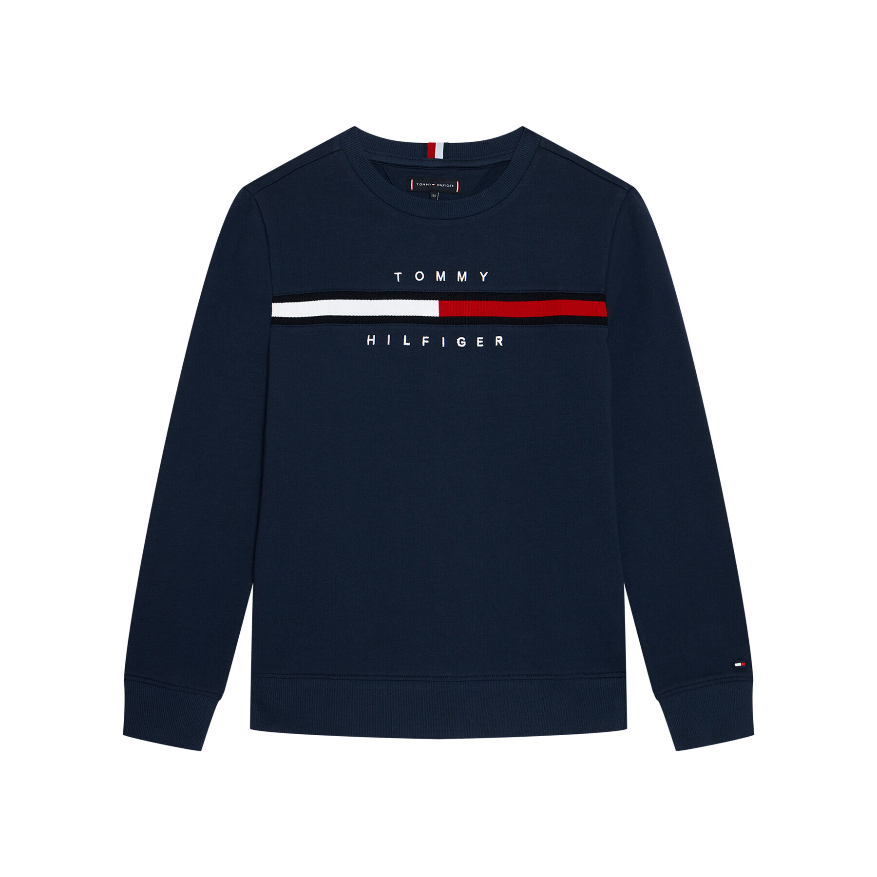 Tommy Hilfiger Mikina Flag Rib Insert KB0KB06568 D Tmavomodrá Regular Fit - Pepit.cz