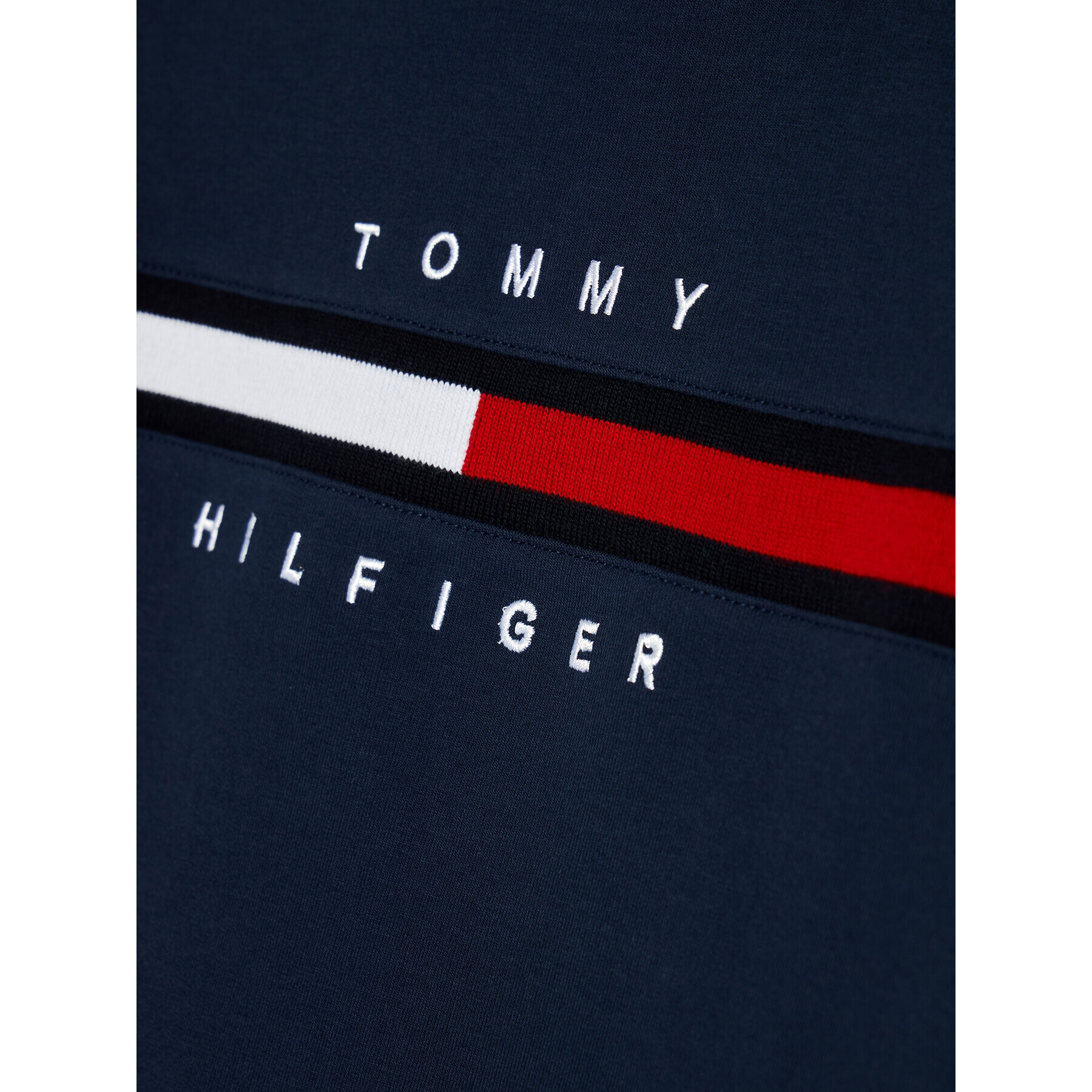 Tommy Hilfiger Mikina Flag Rib Insert KB0KB06568 D Tmavomodrá Regular Fit - Pepit.cz