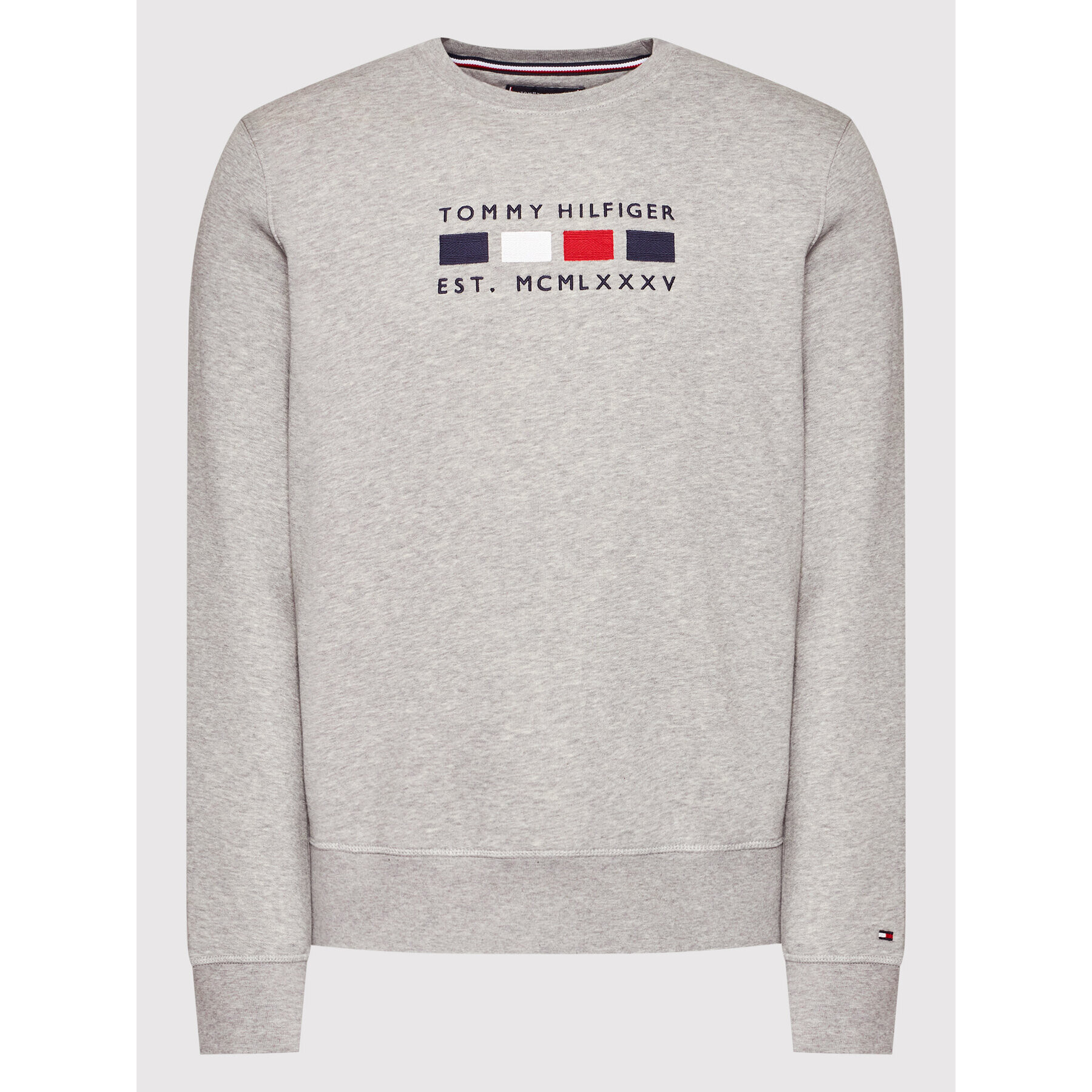 Tommy Hilfiger Mikina Four Flags MW0MW20133 Šedá Regular Fit - Pepit.cz