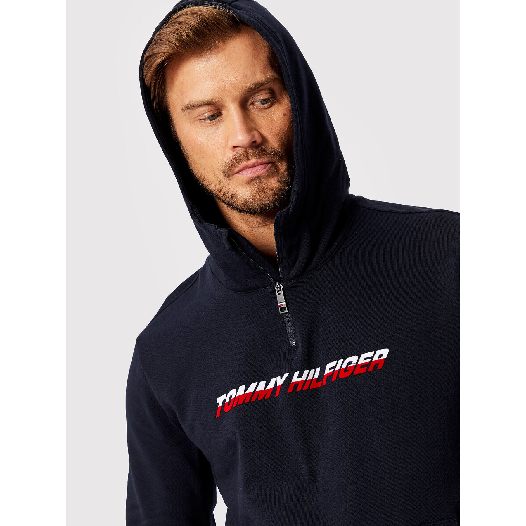 Tommy Hilfiger Mikina Graphic MW0MW22709 Tmavomodrá Regular Fit - Pepit.cz