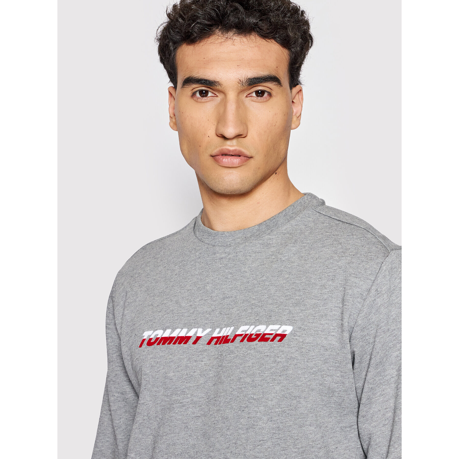 Tommy Hilfiger Mikina Graphic MW0MW22711 Šedá Regular Fit - Pepit.cz