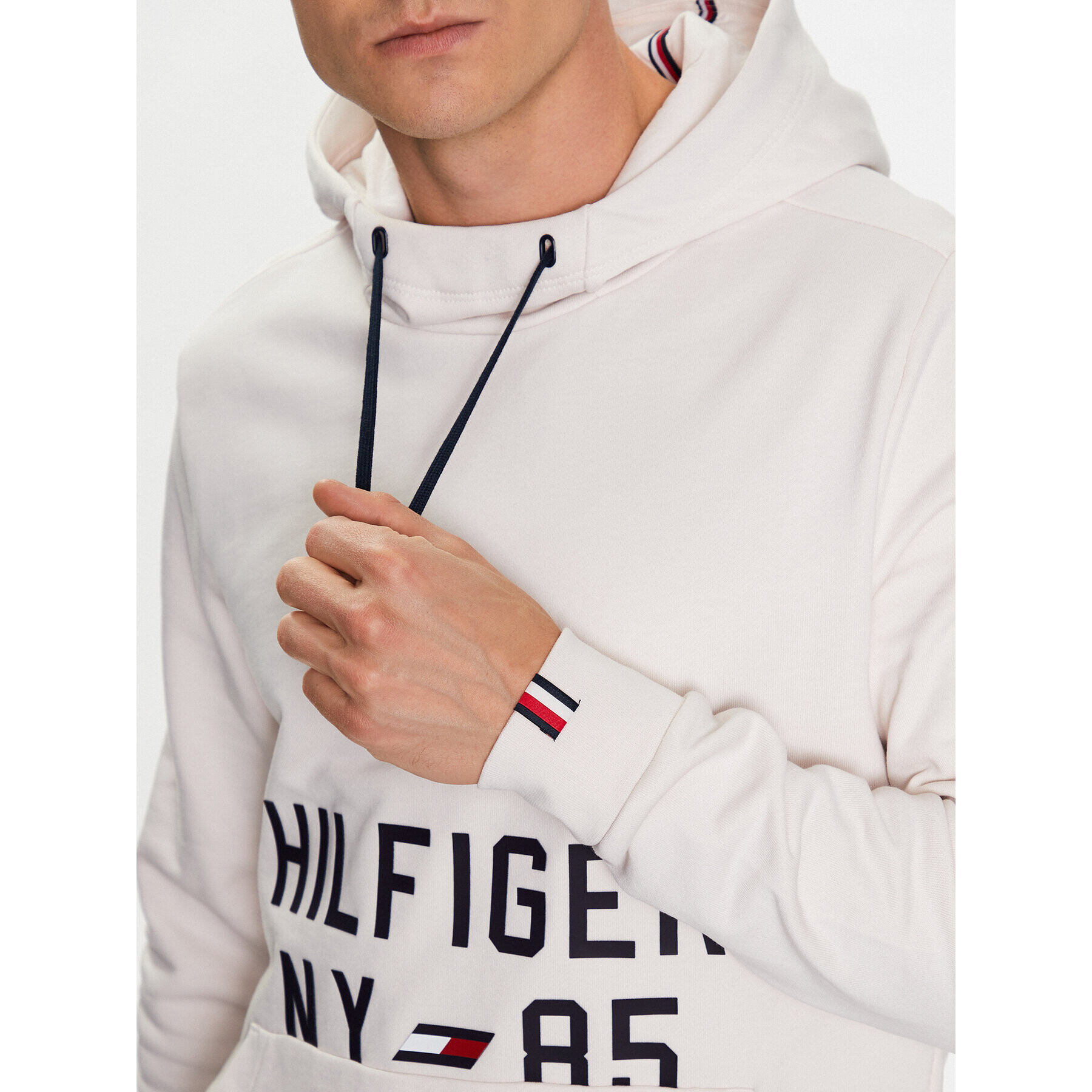 Tommy Hilfiger Mikina Graphic MW0MW30400 Écru Regular Fit - Pepit.cz