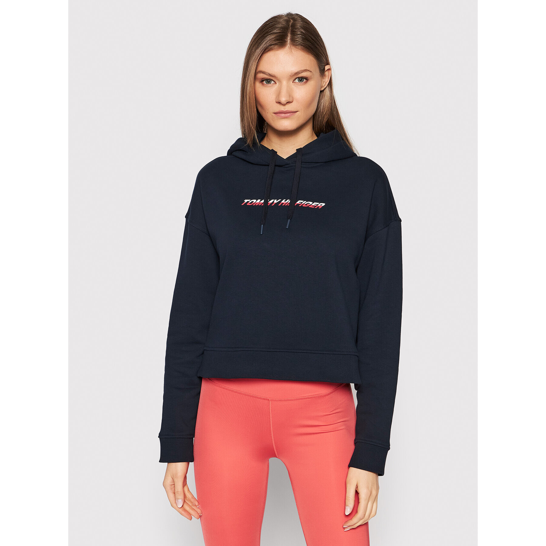 Tommy Hilfiger Mikina Graphic S10S101264 Tmavomodrá Relaxed Fit - Pepit.cz