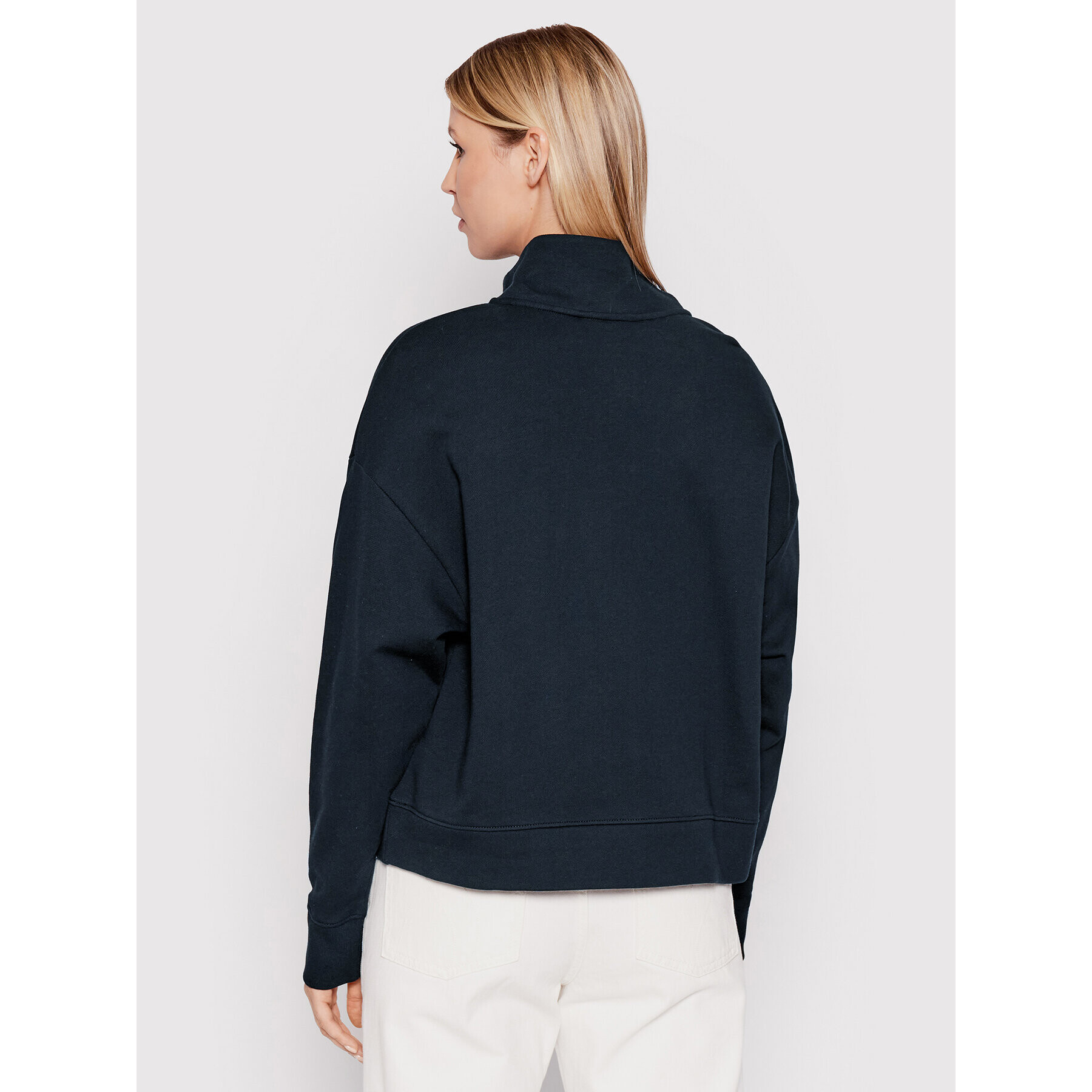 Tommy Hilfiger Mikina Half-Zip WW0WW33912 Tmavomodrá Relaxed Fit - Pepit.cz