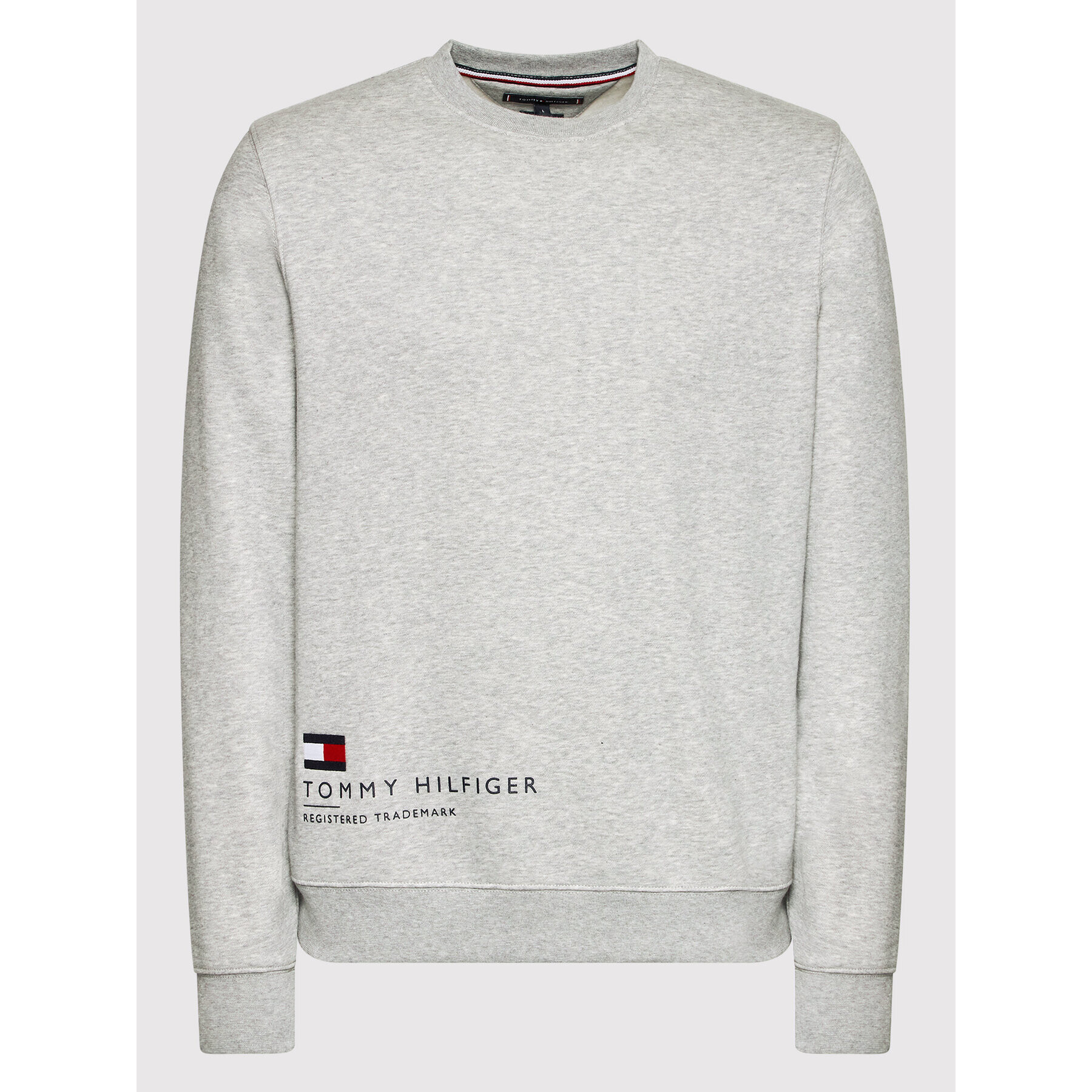 Tommy Hilfiger Mikina Hem Placement MW0MW25068 Šedá Regular Fit - Pepit.cz