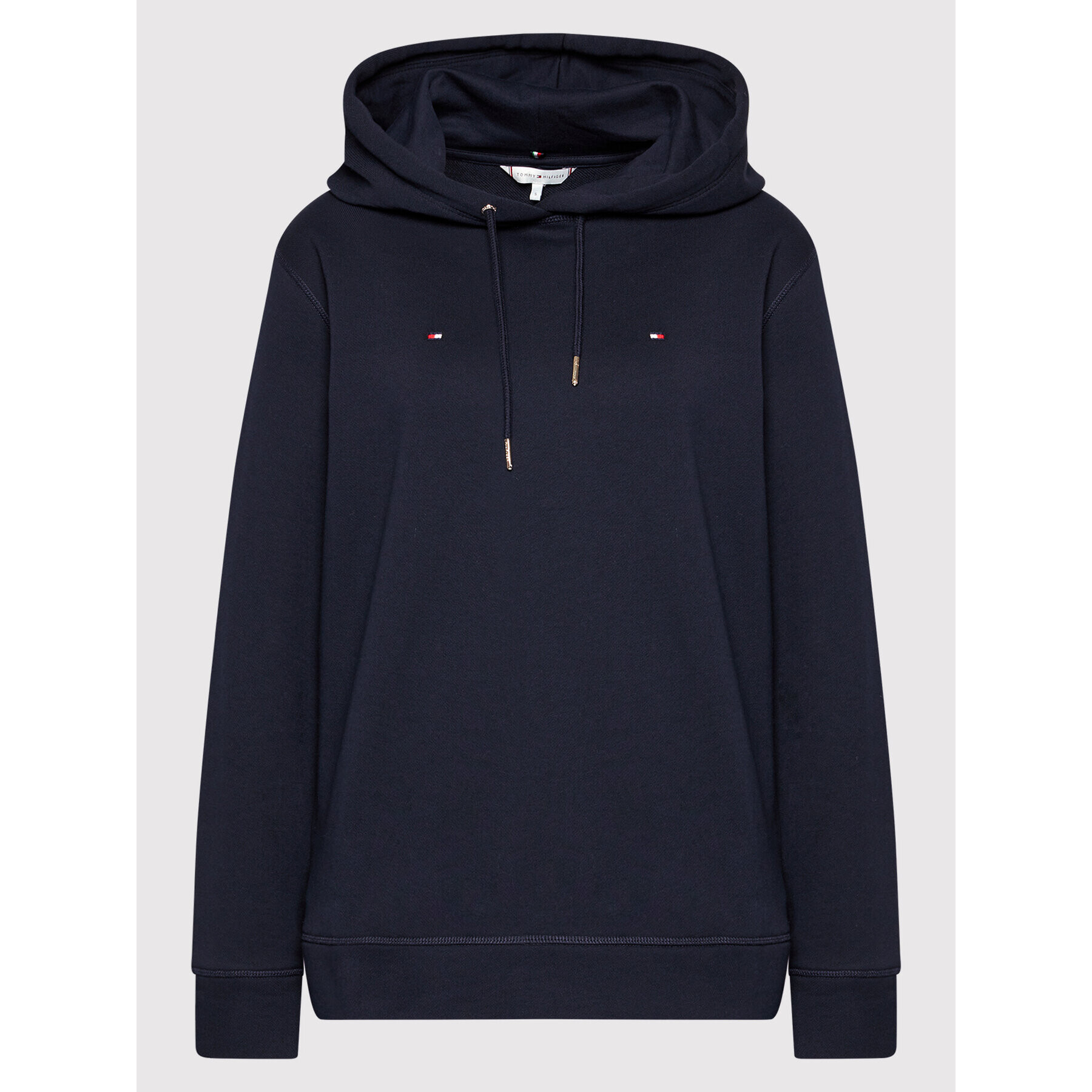 Tommy Hilfiger Mikina Hoodie WW0WW32206 Tmavomodrá Regular Fit - Pepit.cz