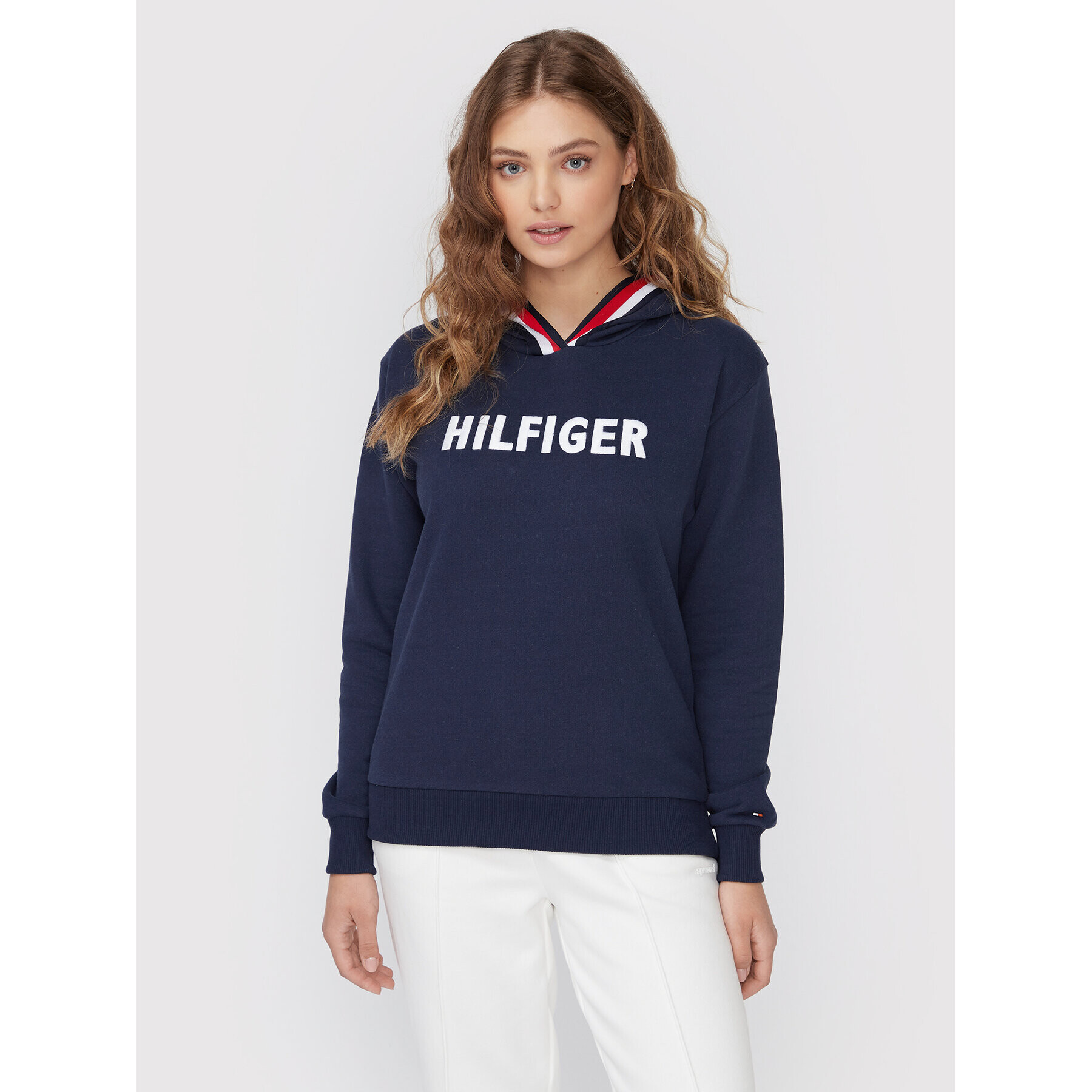 Tommy Hilfiger Mikina Hw Knit UW0UW03592 Tmavomodrá Regular Fit - Pepit.cz