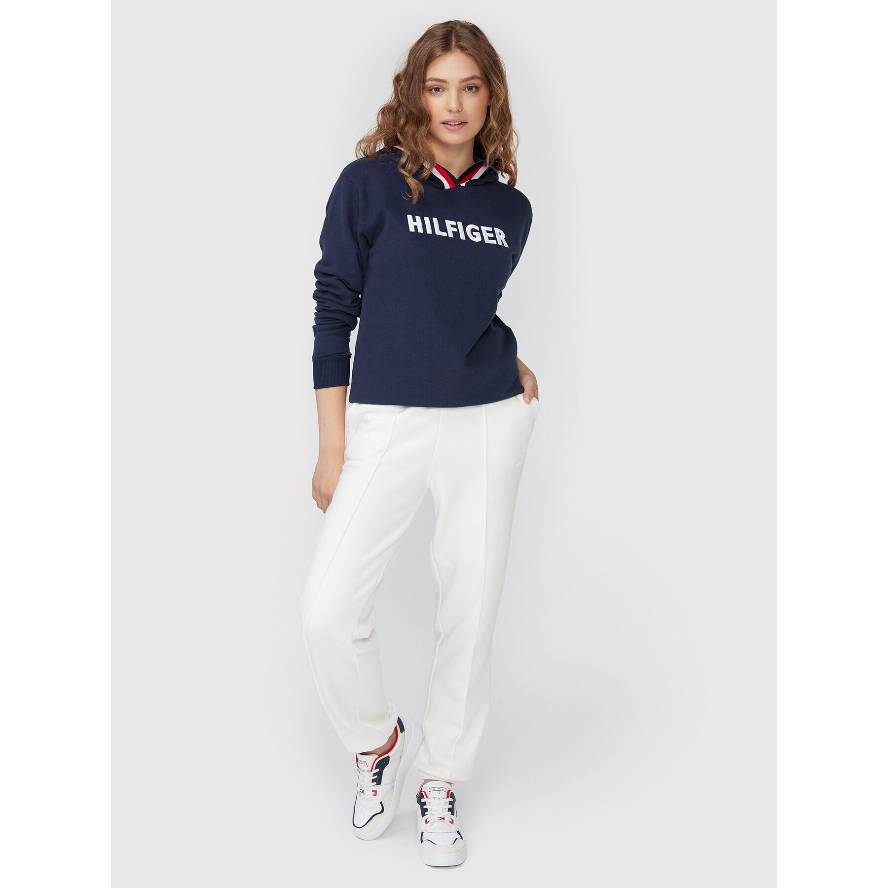 Tommy Hilfiger Mikina Hw Knit UW0UW03592 Tmavomodrá Regular Fit - Pepit.cz