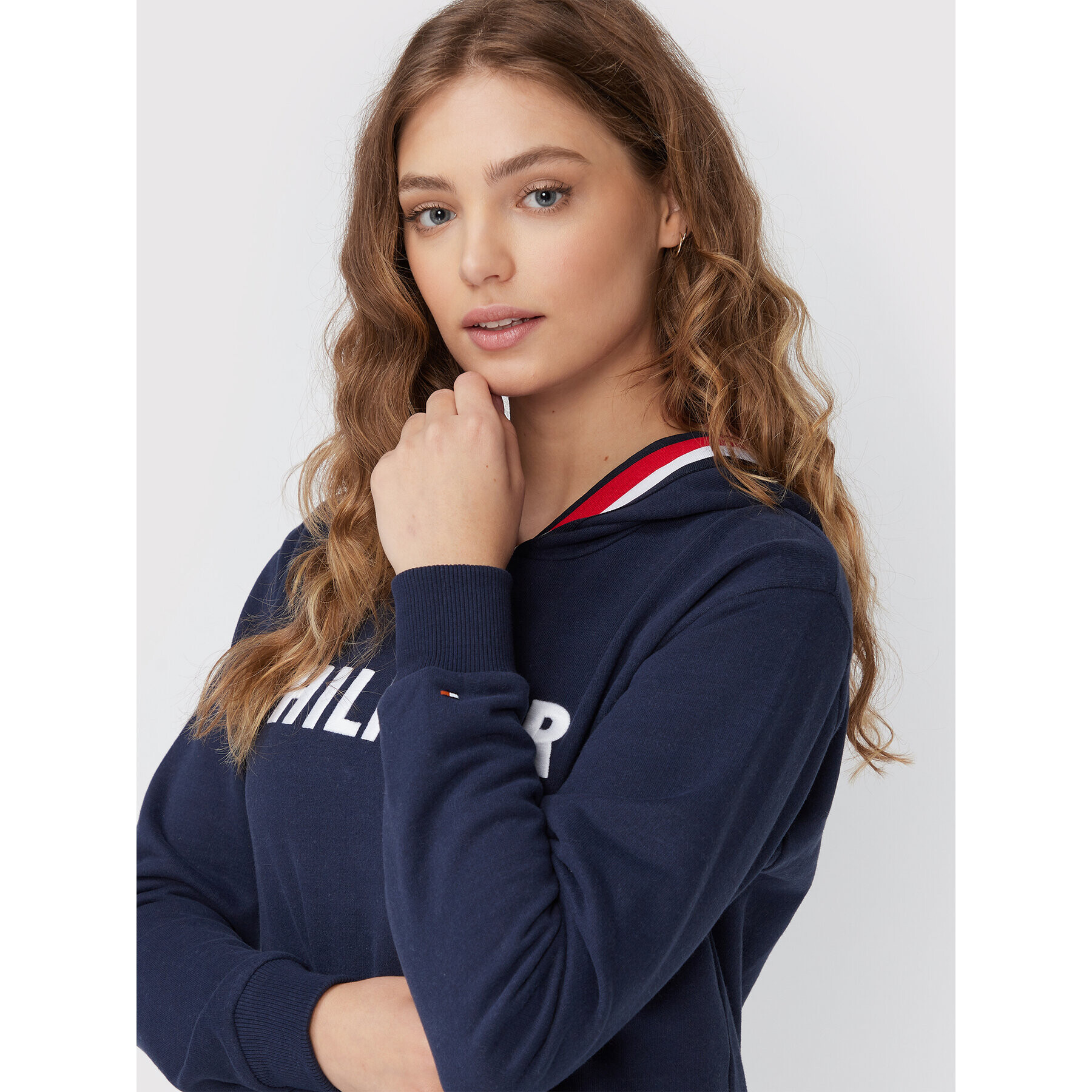 Tommy Hilfiger Mikina Hw Knit UW0UW03592 Tmavomodrá Regular Fit - Pepit.cz