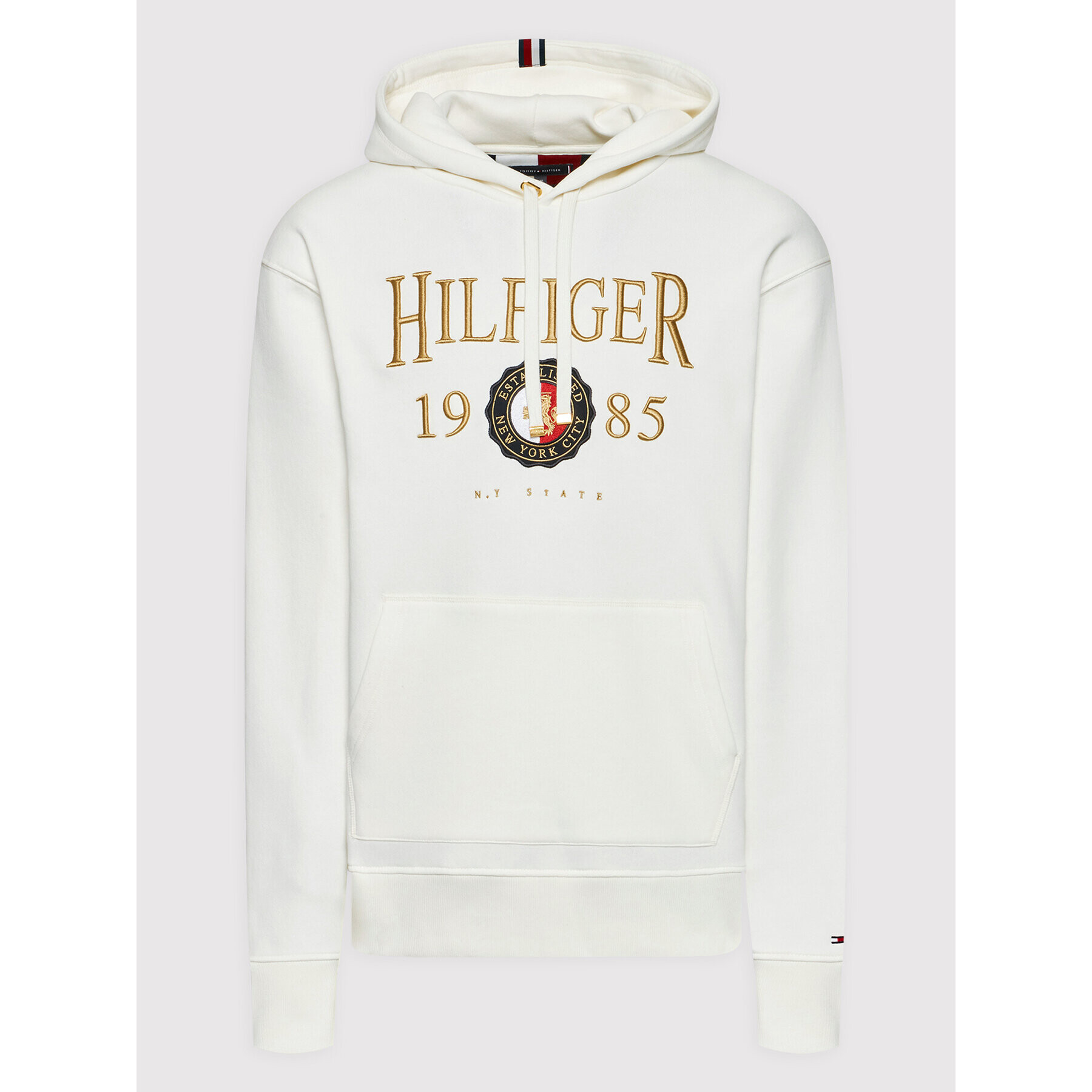 Tommy Hilfiger Mikina Icon Crest MW0MW22124 Bílá Regular Fit - Pepit.cz