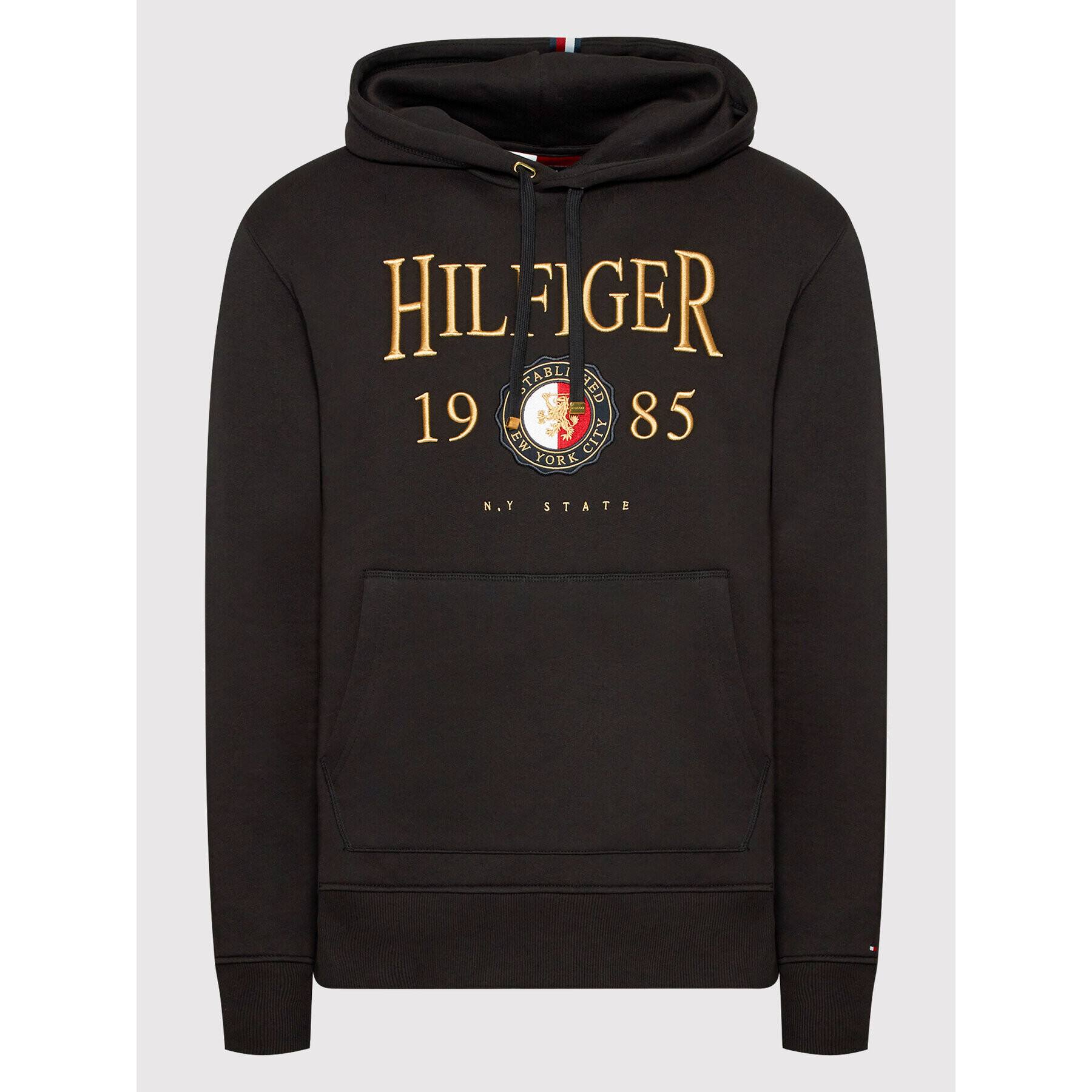 Tommy Hilfiger Mikina Icon Crest MW0MW22124 Černá Relaxed Fit - Pepit.cz