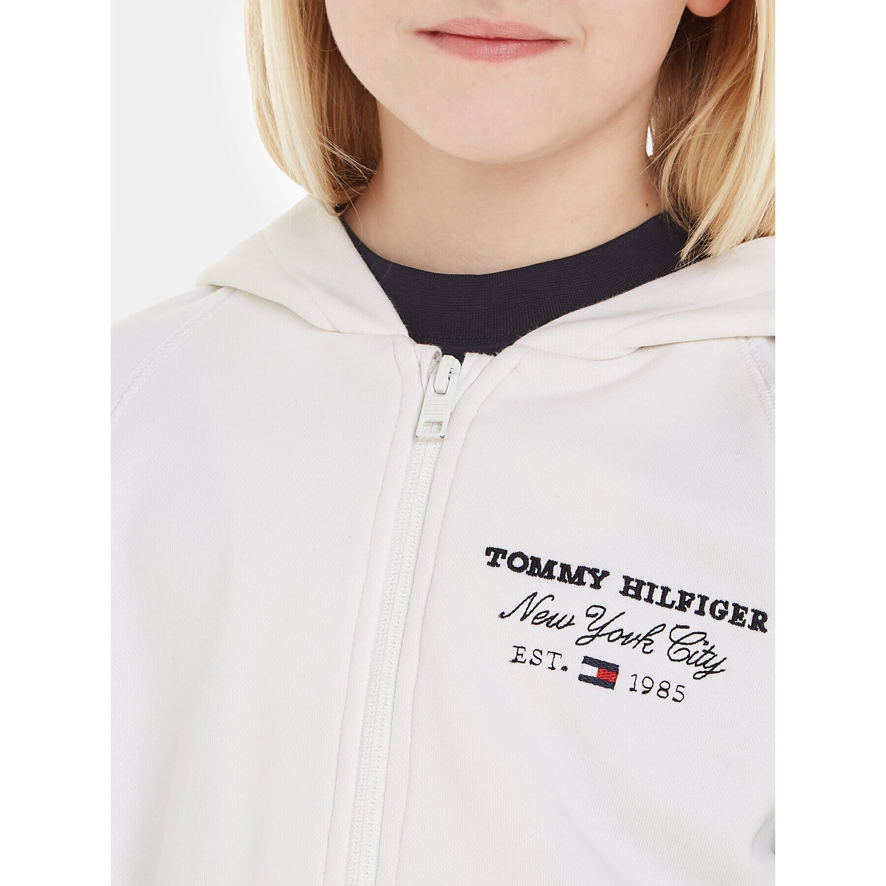 Tommy Hilfiger Mikina KG0KG07591 Bílá Regular Fit - Pepit.cz