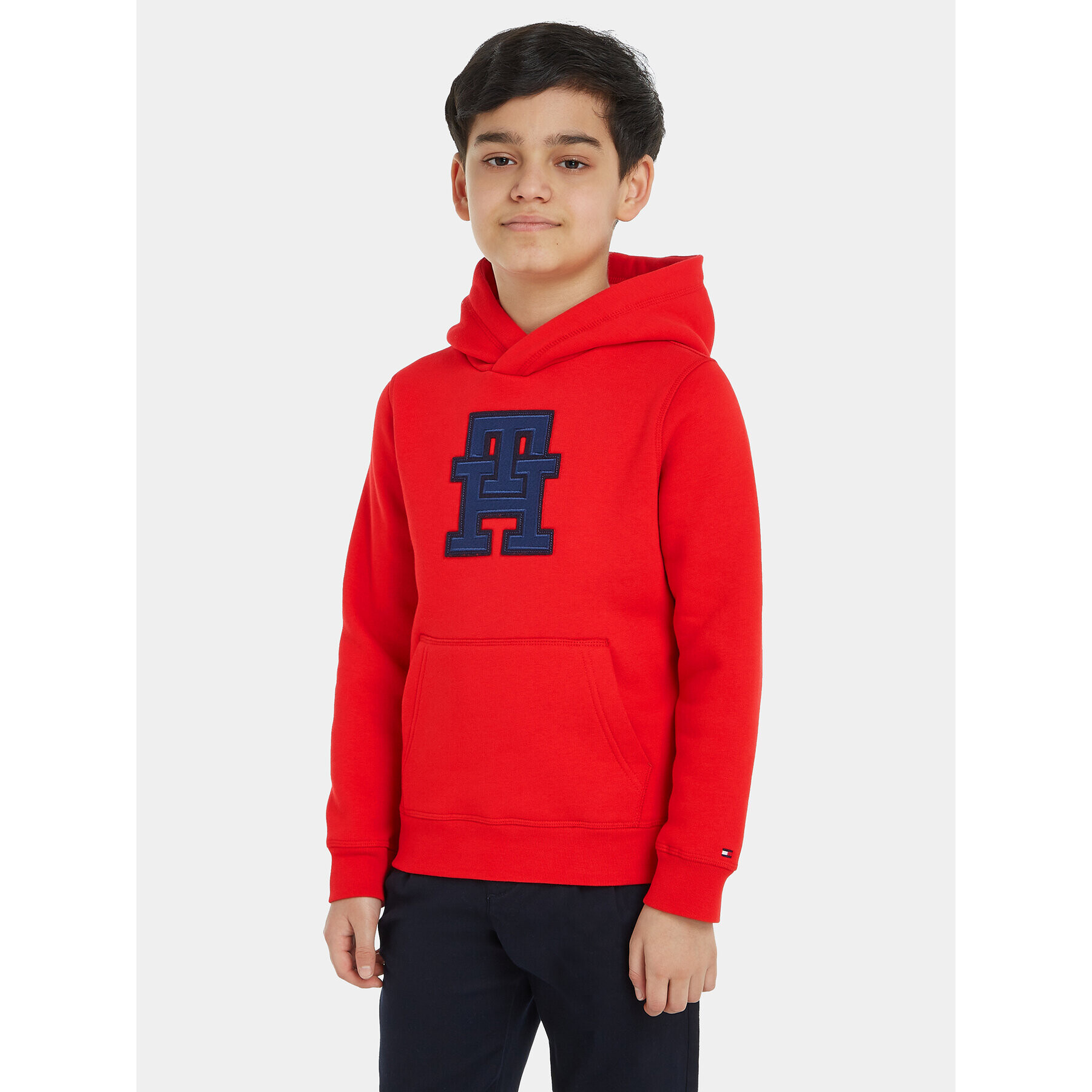 Tommy Hilfiger Mikina KS0KS00526 Červená Relaxed Fit - Pepit.cz