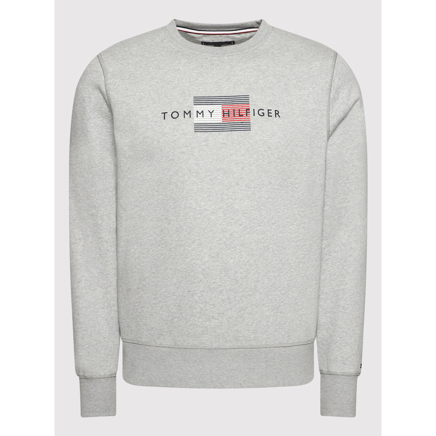 Tommy Hilfiger Mikina Lines Crewneck MW0MW20118 Šedá Regular Fit - Pepit.cz