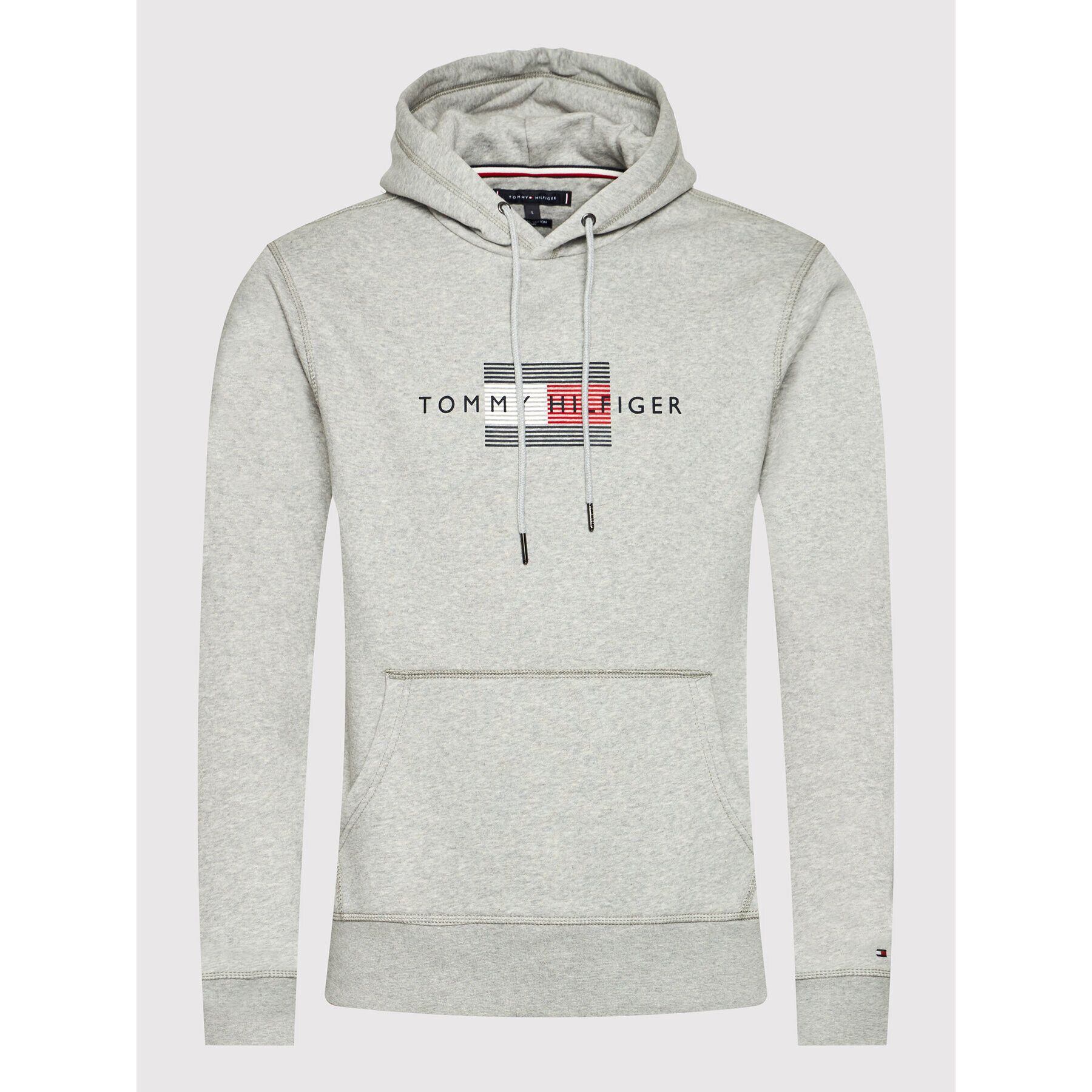 Tommy Hilfiger Mikina Lines MW0MW20952 Šedá Regular Fit - Pepit.cz